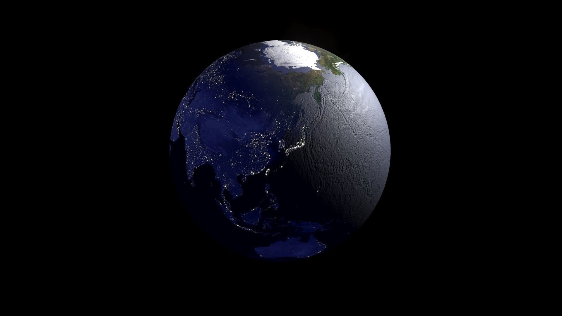 Earth With Day Changing Animation 3D model_20