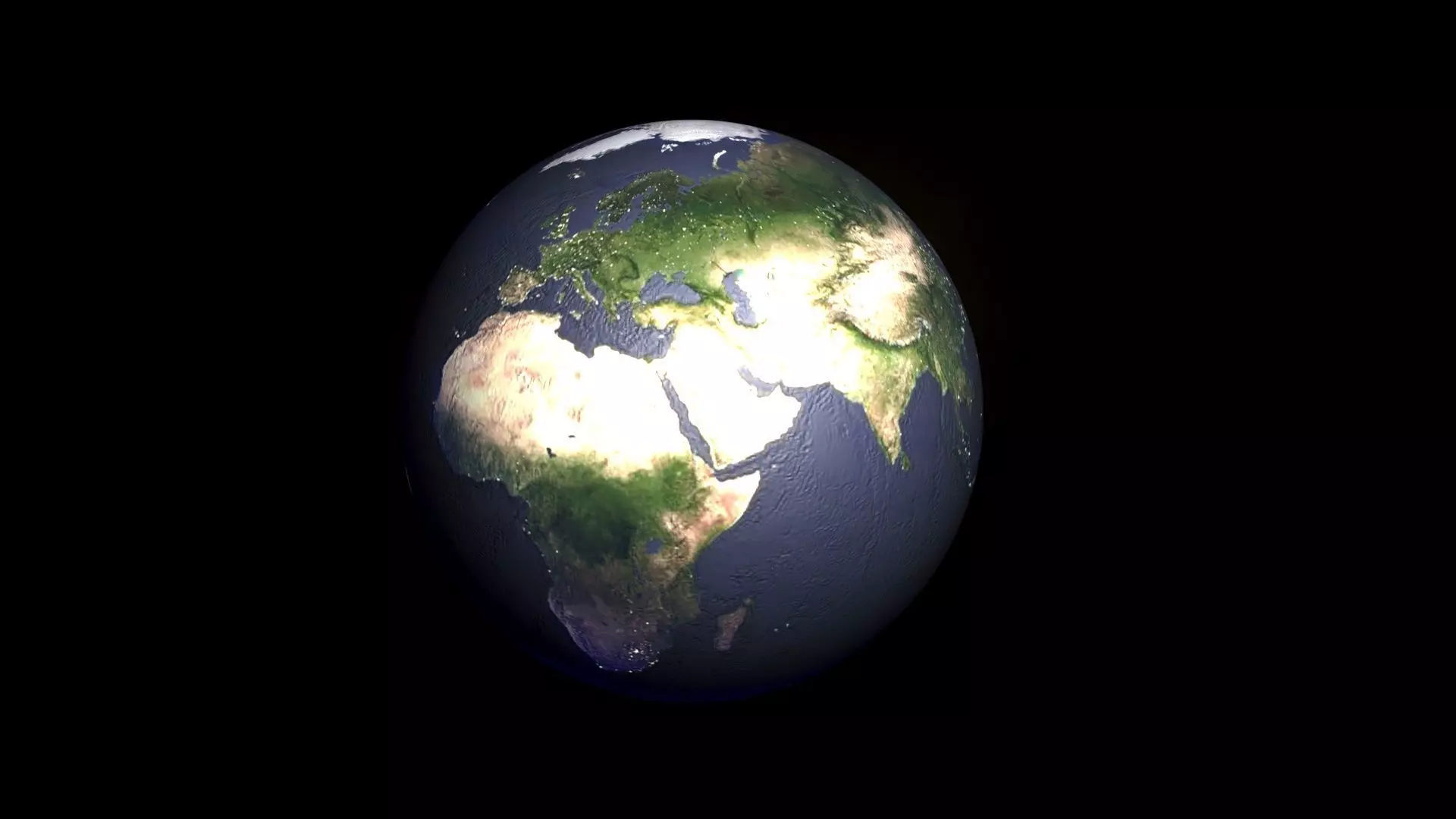 Earth With Day Changing Animation 3D model_0