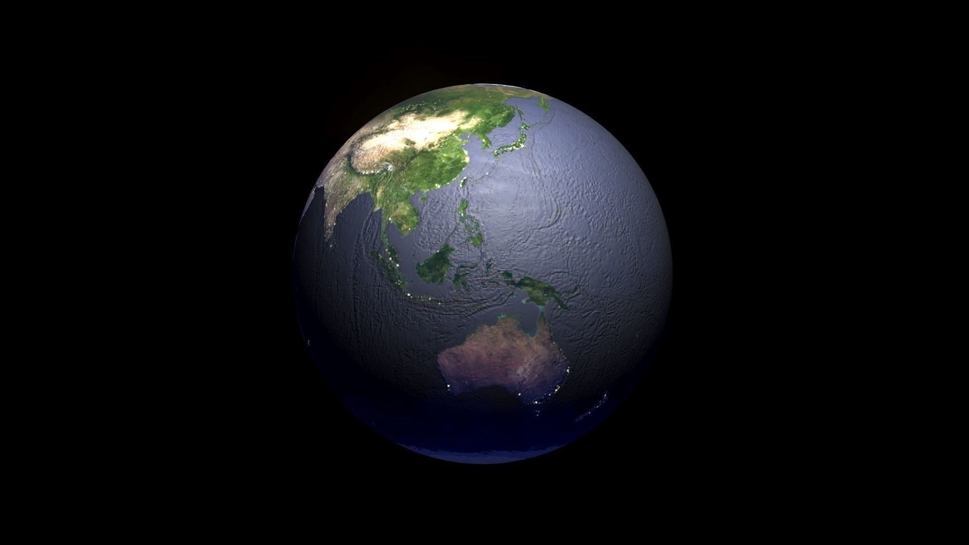 Earth With Day Changing Animation 3D model_22