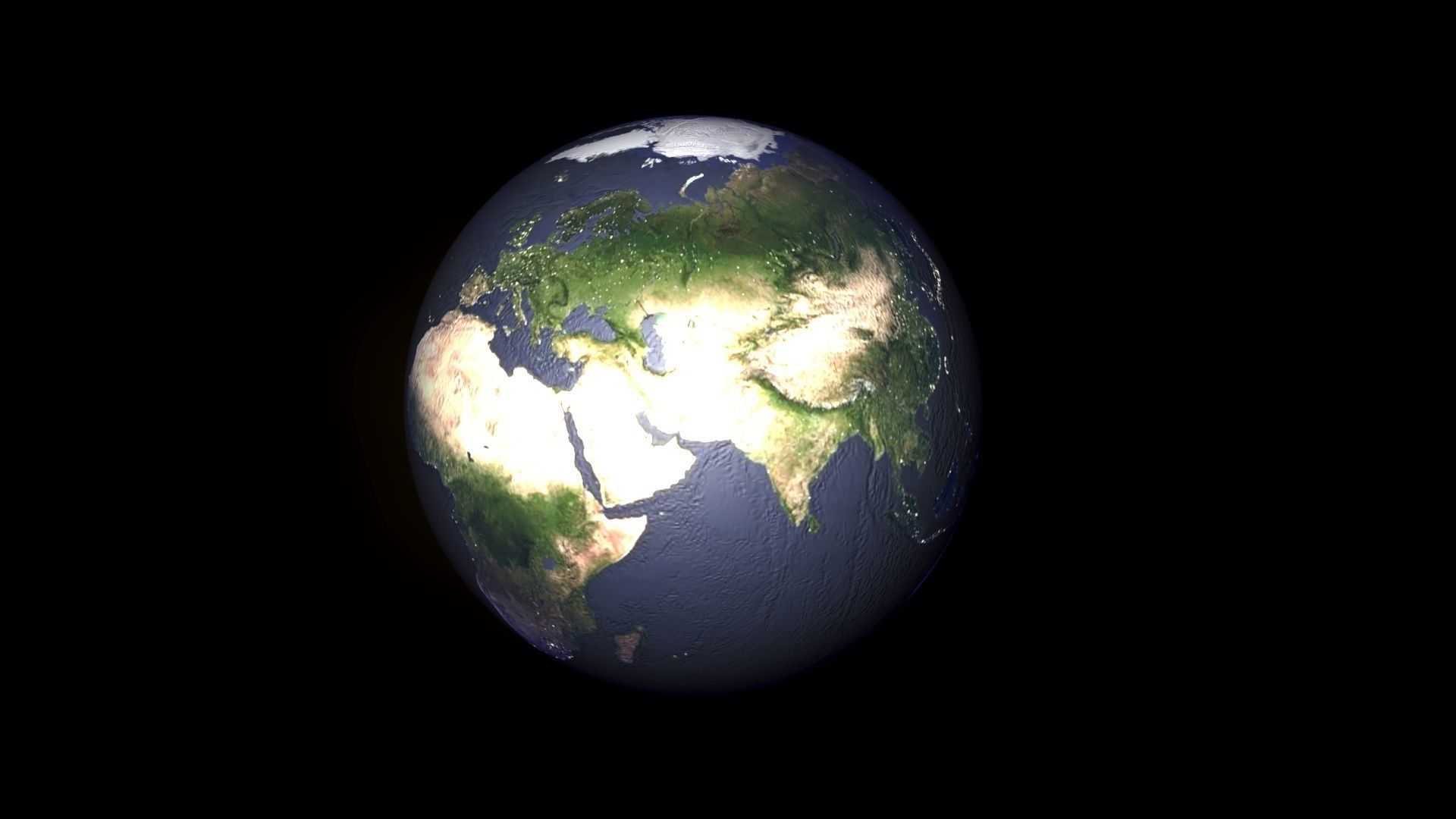 Earth With Day Changing Animation 3D model_8