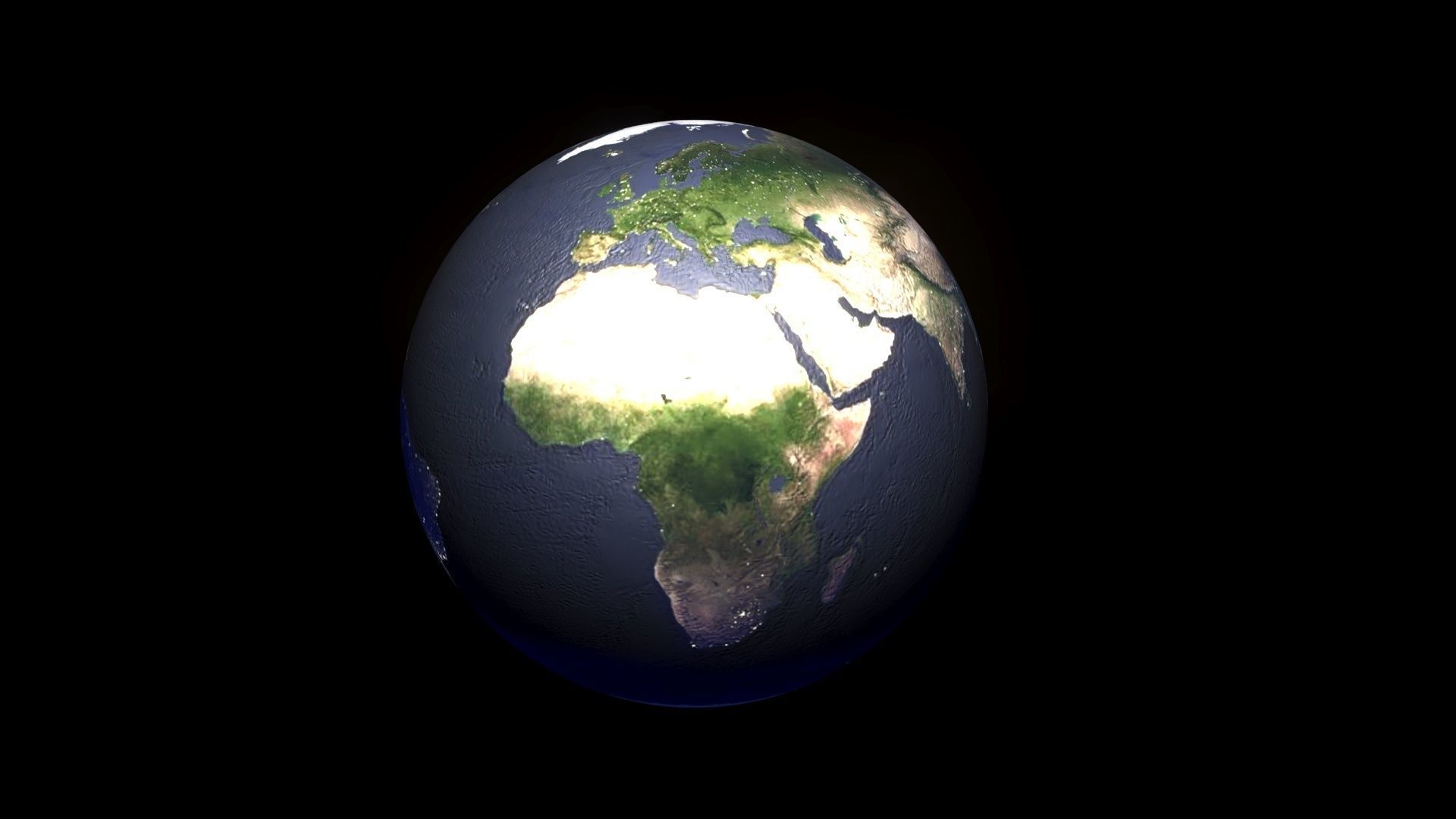 Earth With Day Changing Animation 3D model_12