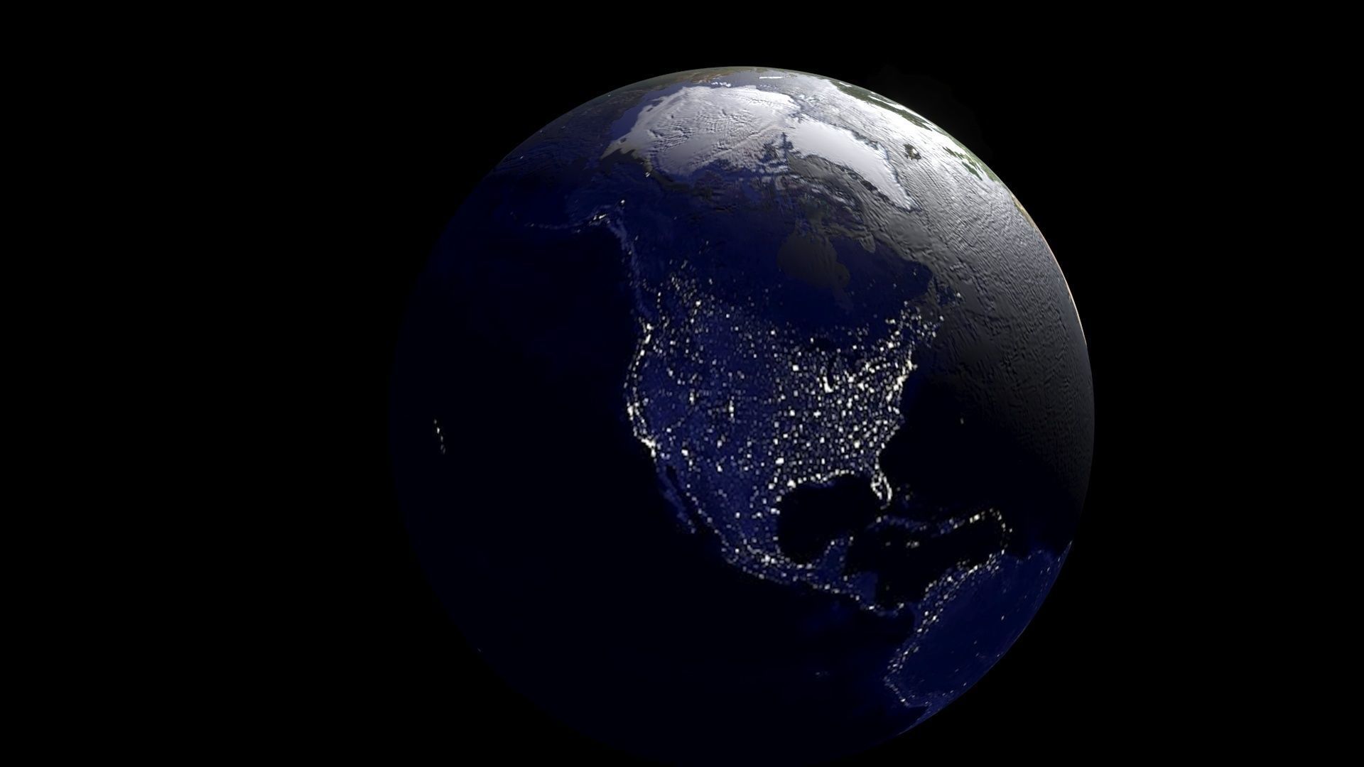 Earth With Day Changing Animation 3D model_5