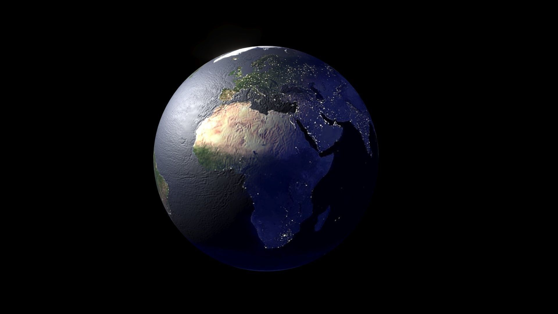 Earth With Day Changing Animation 3D model_13
