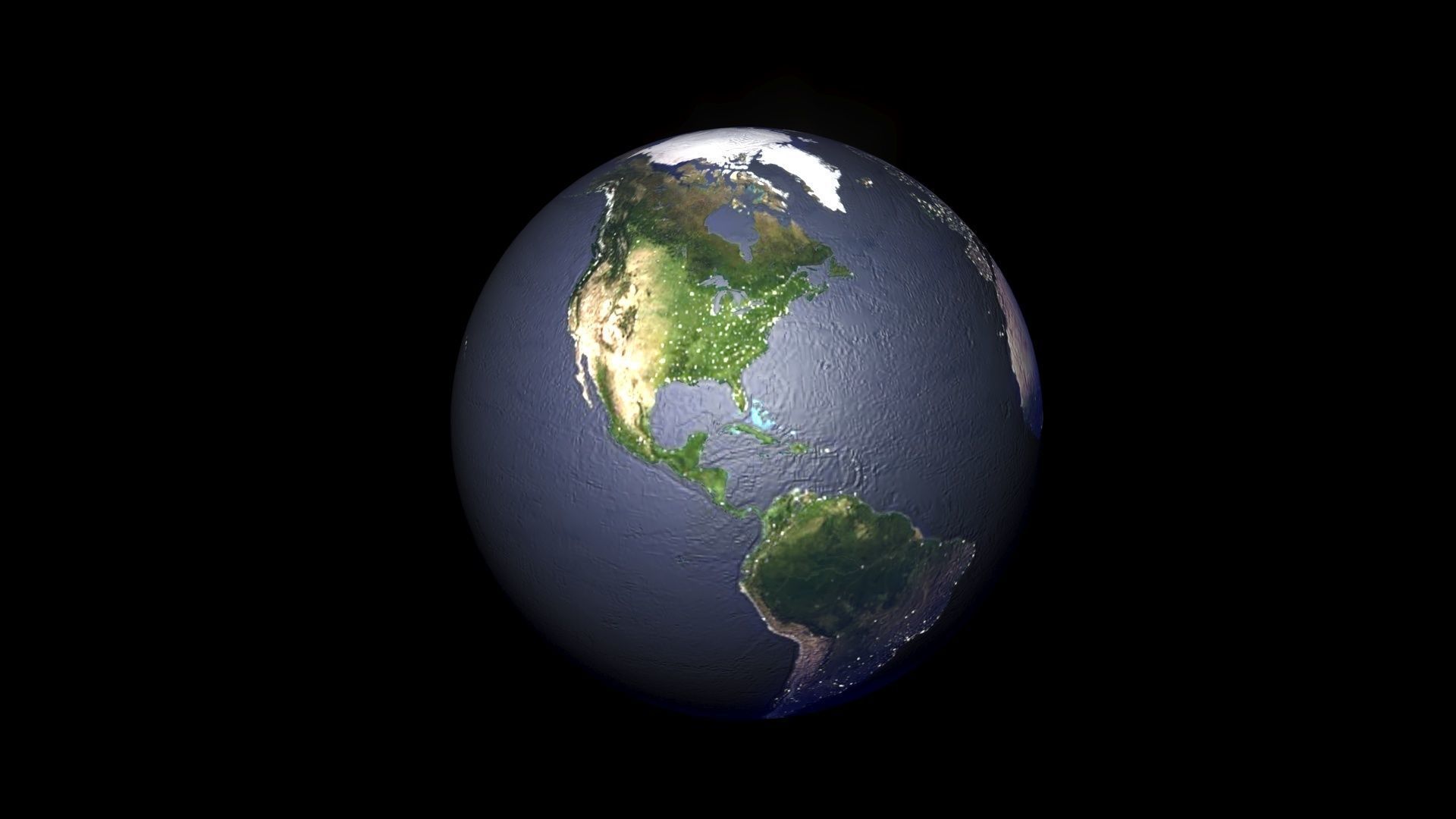 Earth With Day Changing Animation 3D model_15