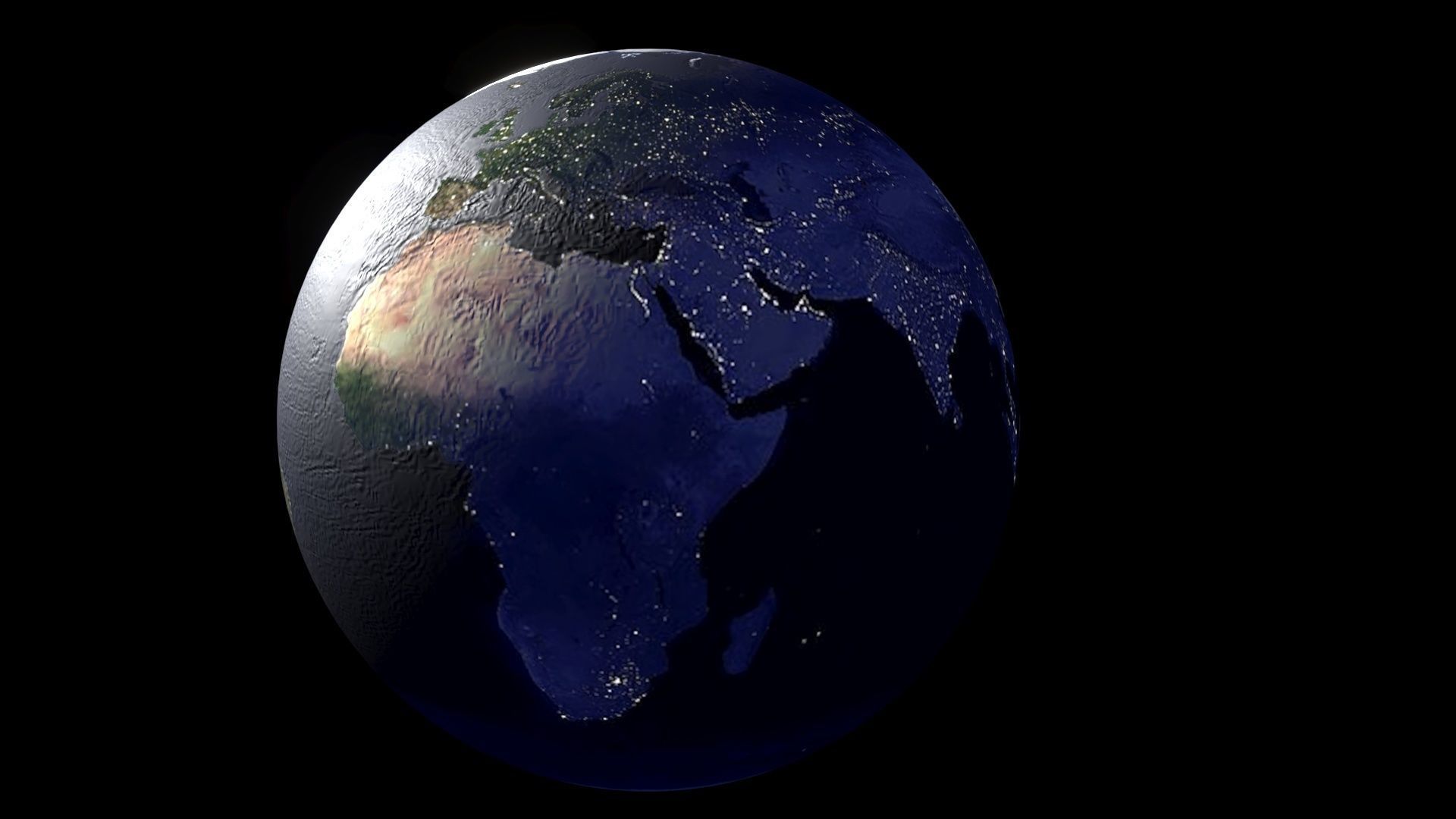 Earth With Day Changing Animation 3D model_34