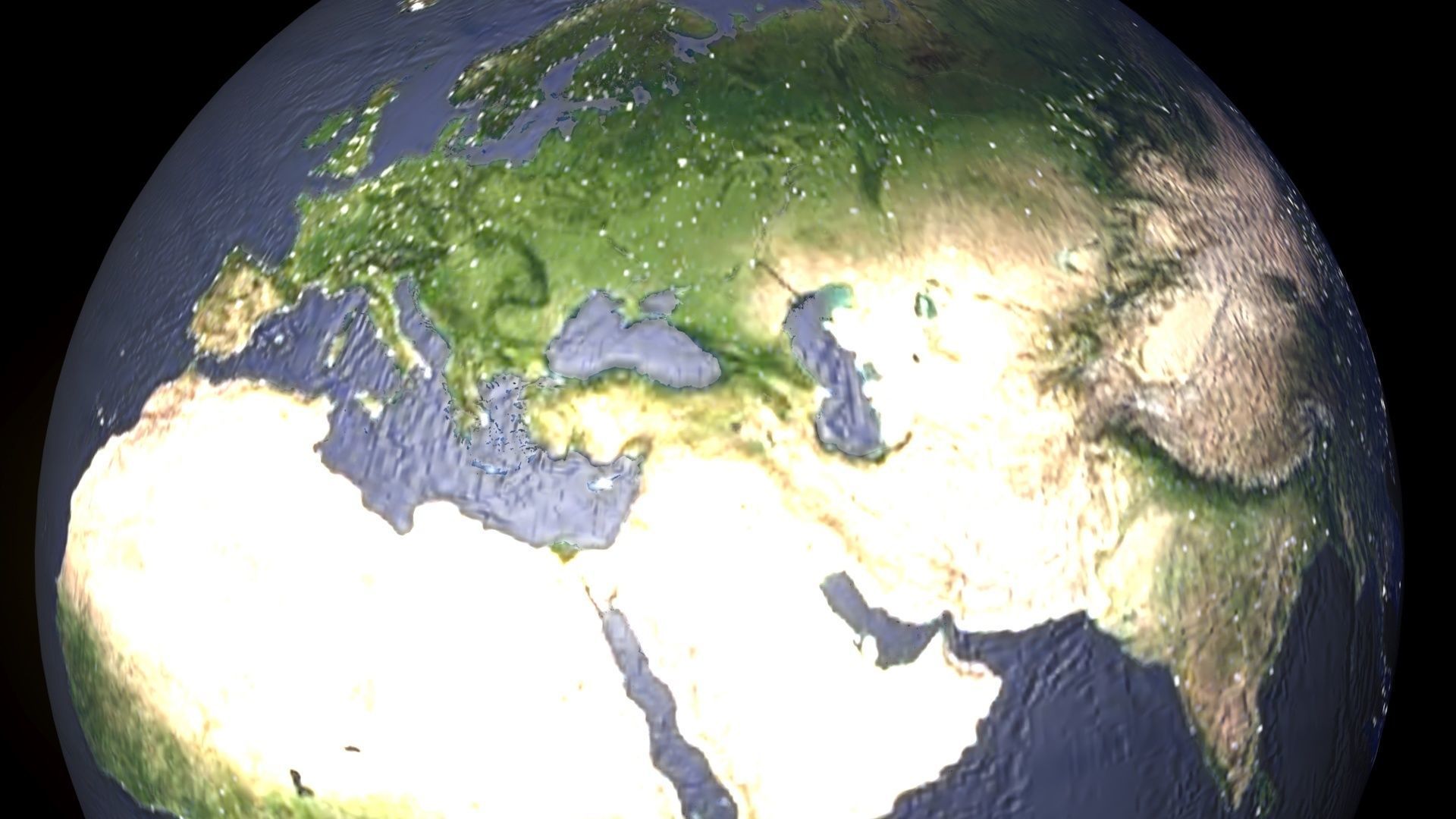 Earth With Day Changing Animation 3D model_25