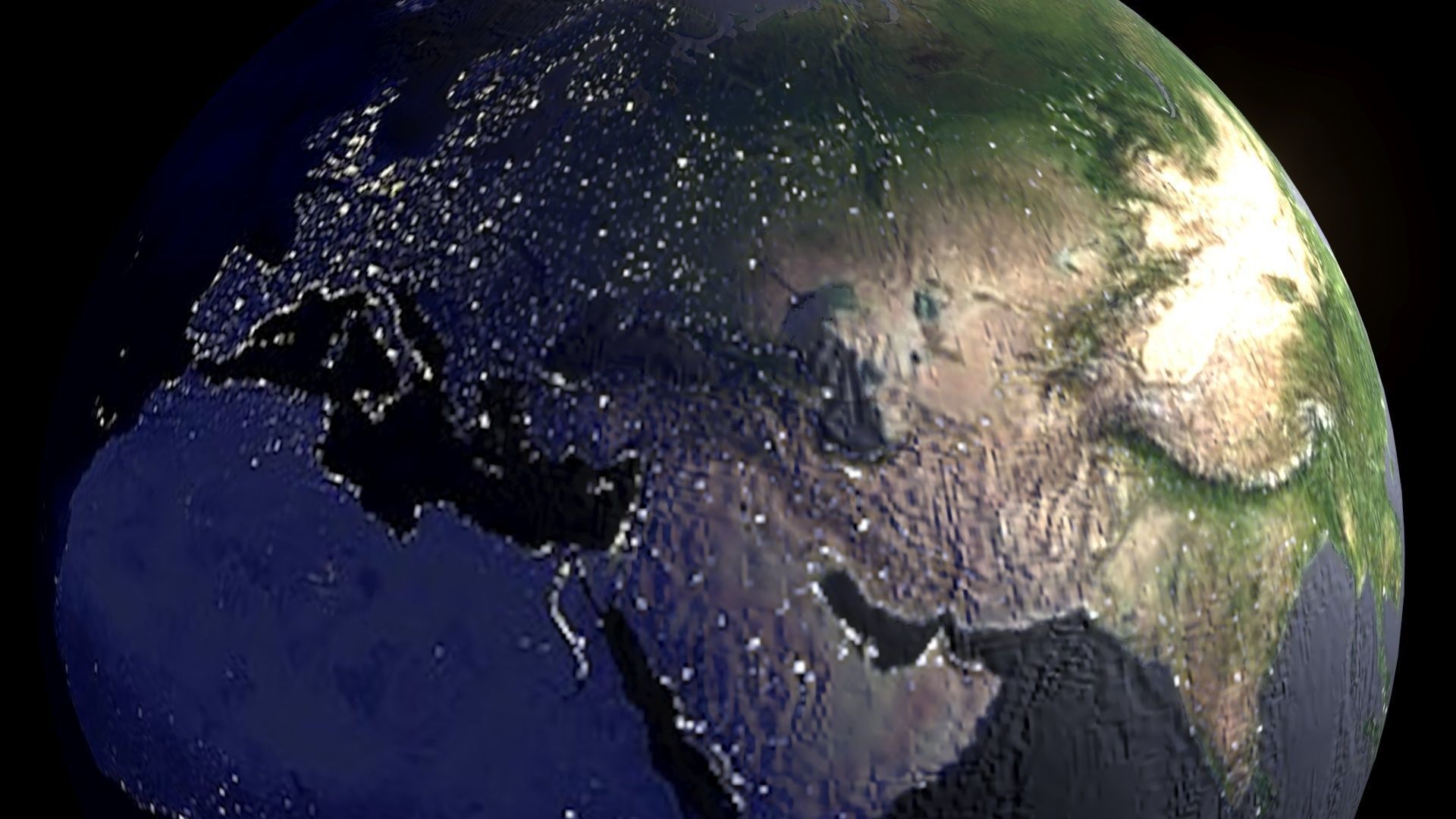 Earth With Day Changing Animation 3D model_26