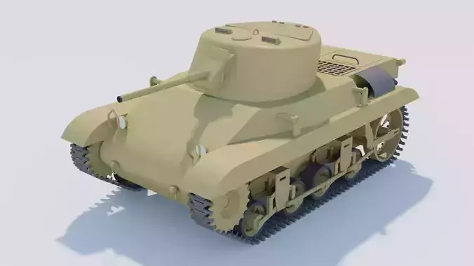 M22 Locust Tank Low-poly 3D model