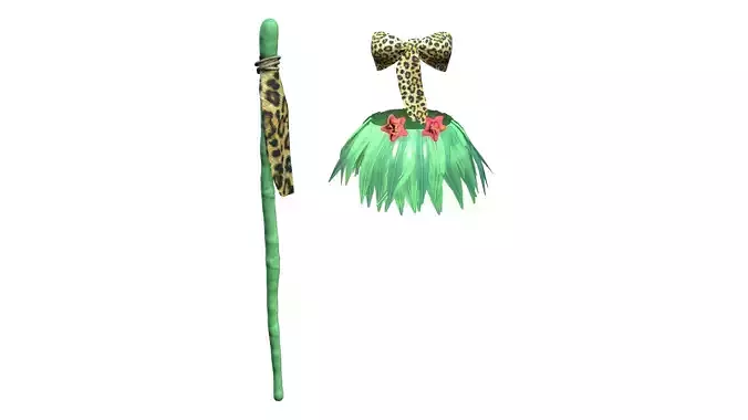 Leopard Bra Top Jungle Green Leaf Tutu Skirt Roar Costume Outfit
