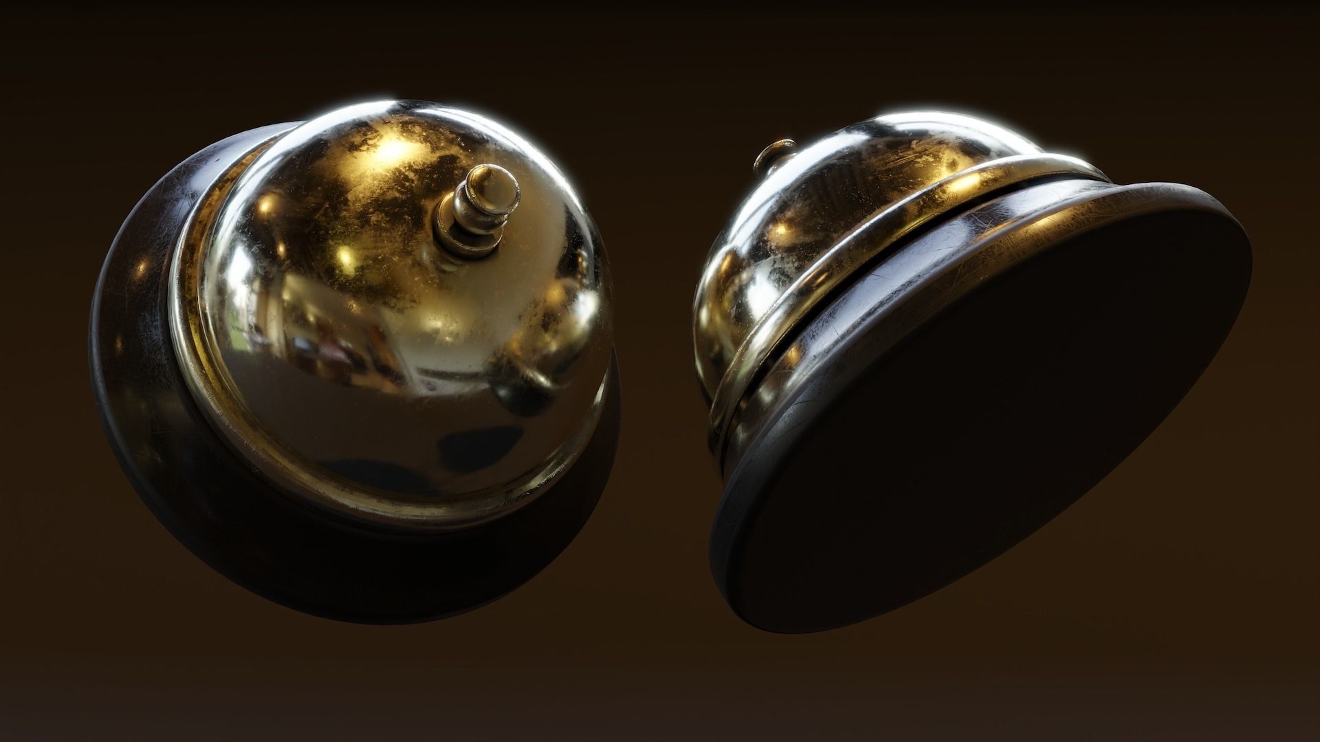 Service Bell Low-poly 3D model_5