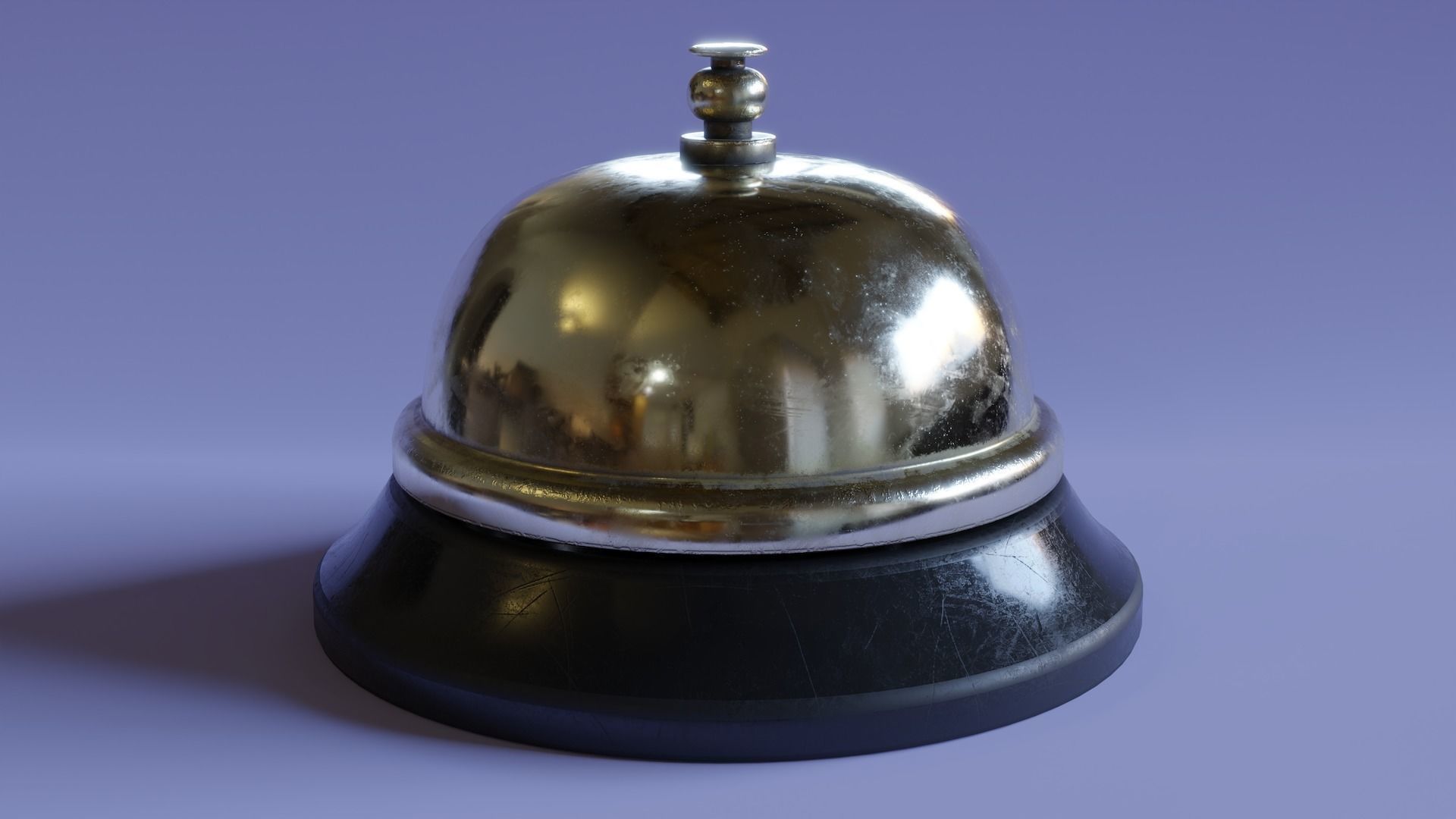Service Bell Low-poly 3D model_4