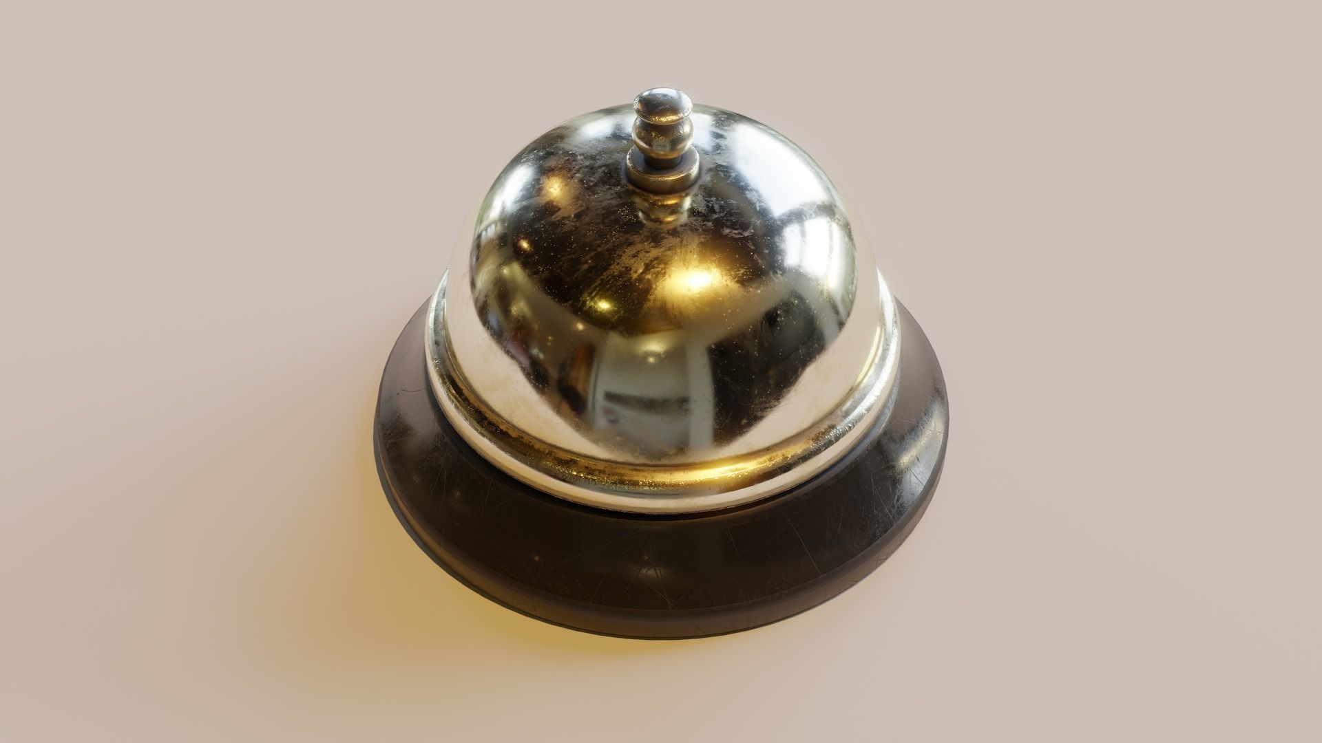 Service Bell Low-poly 3D model_2