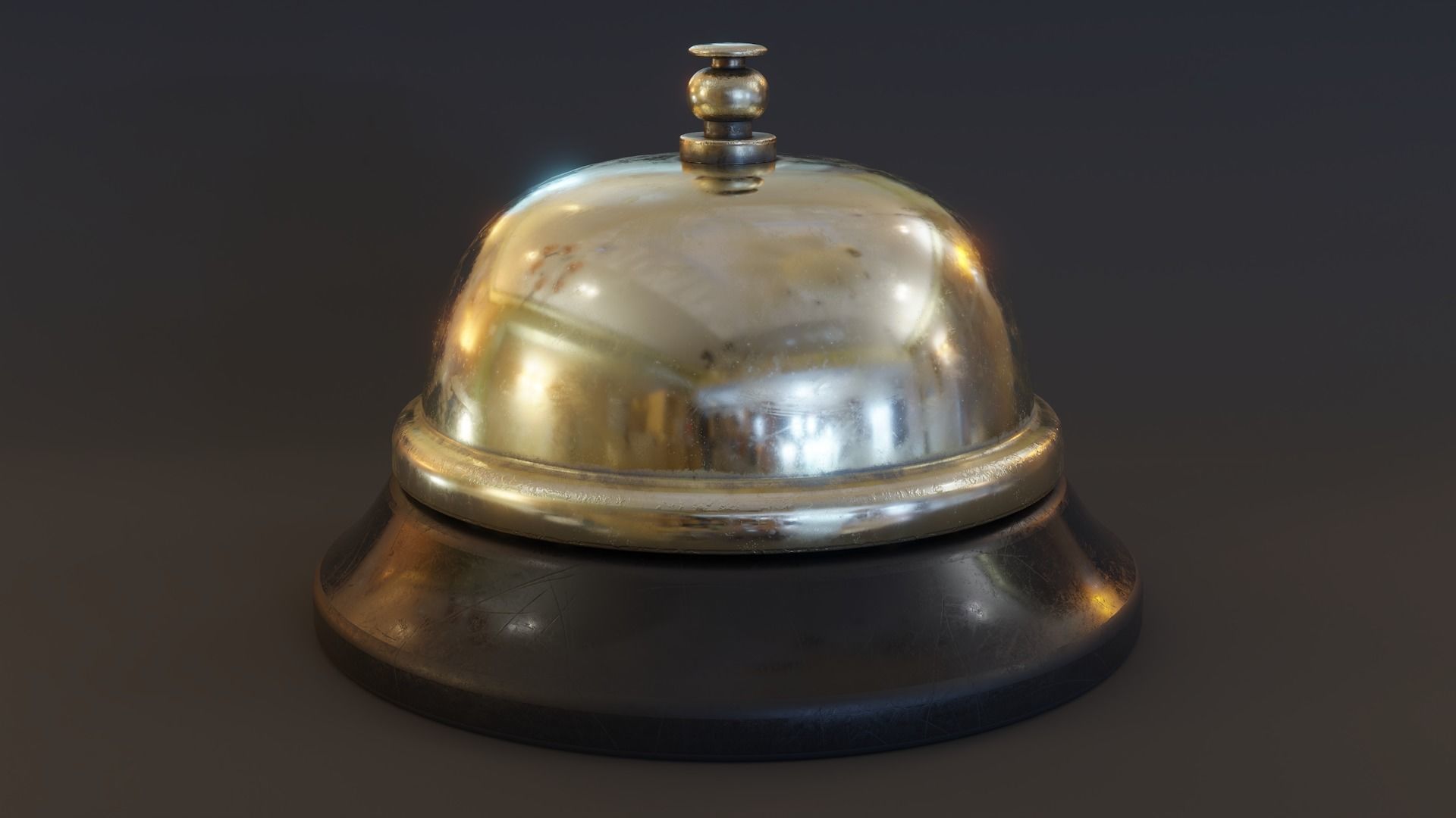 Service Bell Low-poly 3D model_3
