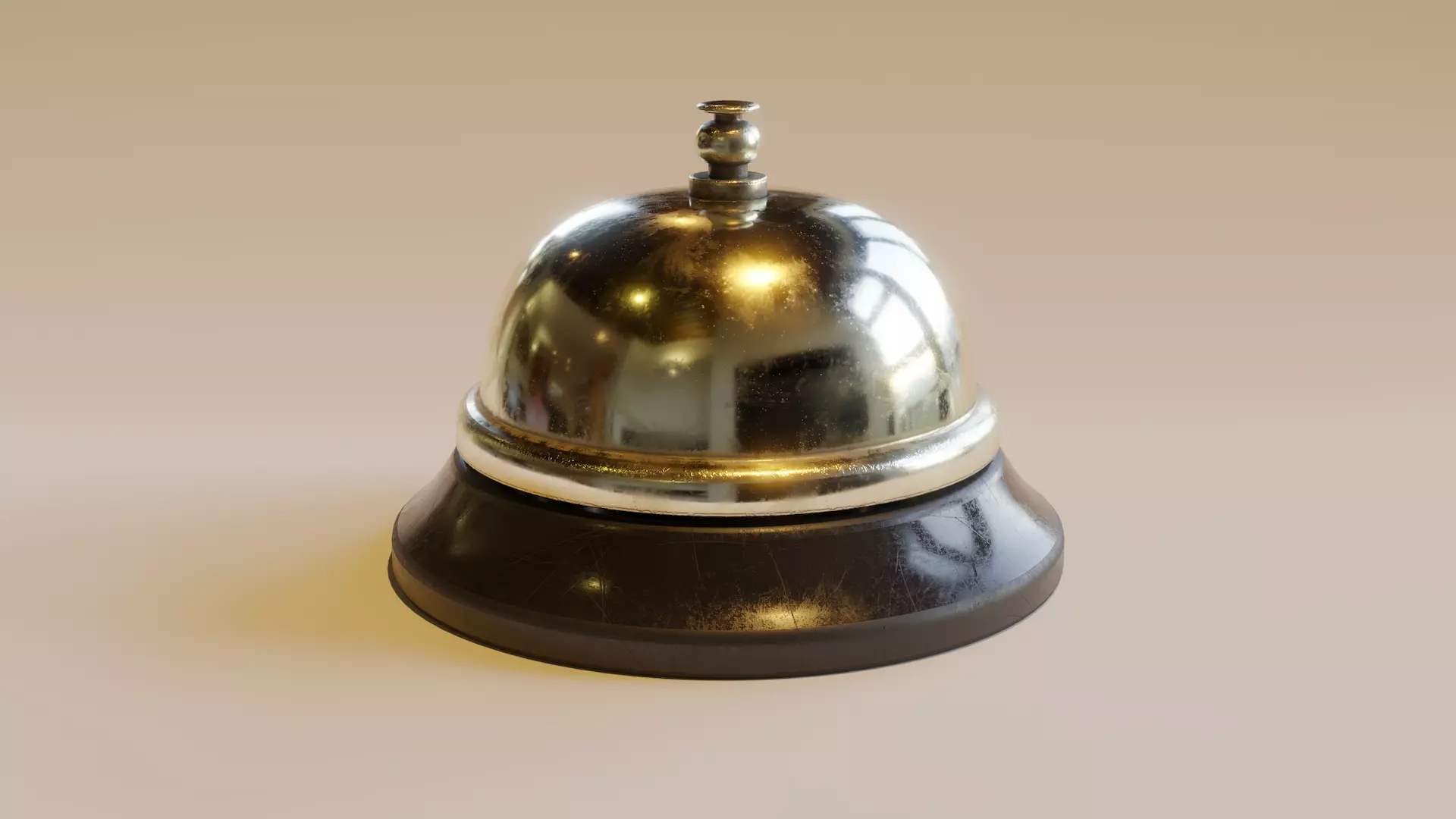 Service Bell Low-poly 3D model_0