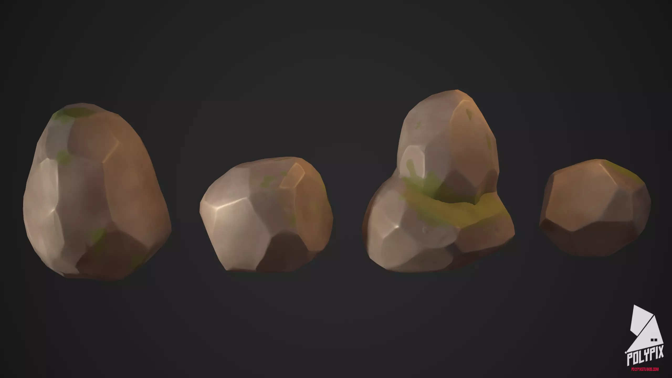 Rock Kit Low-poly 3D model_0