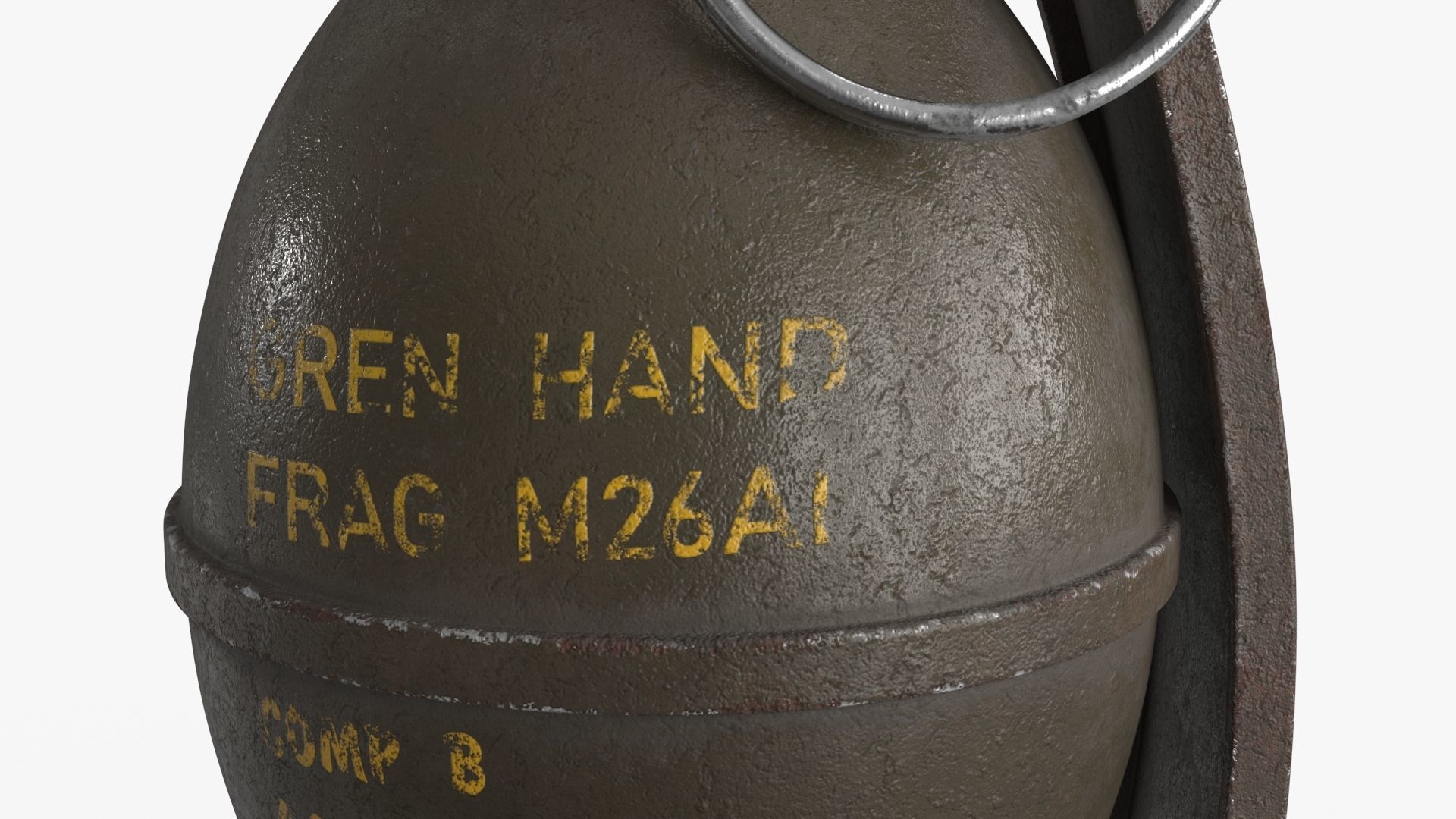 Hand Grenade v3 Low-poly 3D model_13