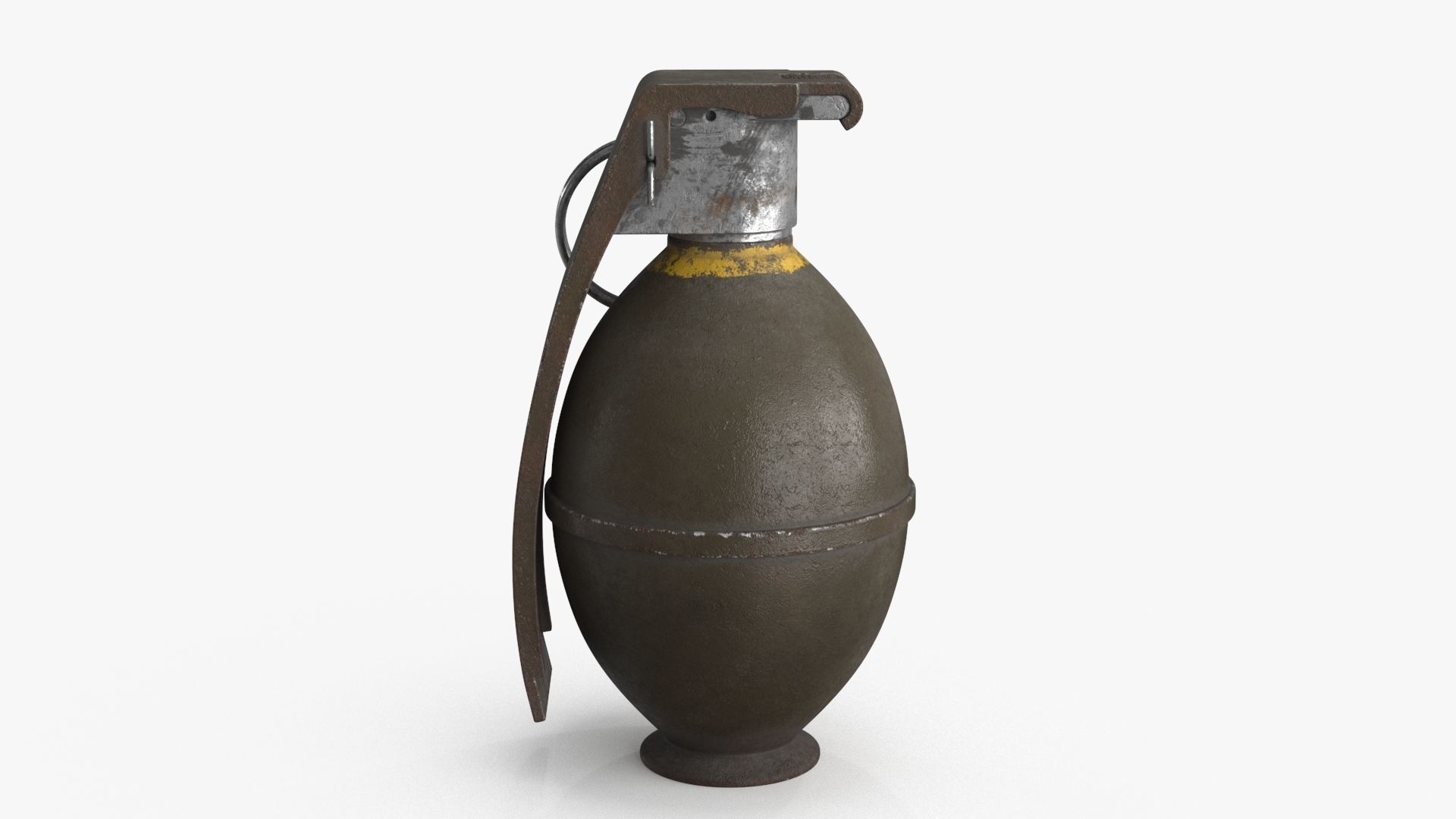 Hand Grenade v3 Low-poly 3D model_7