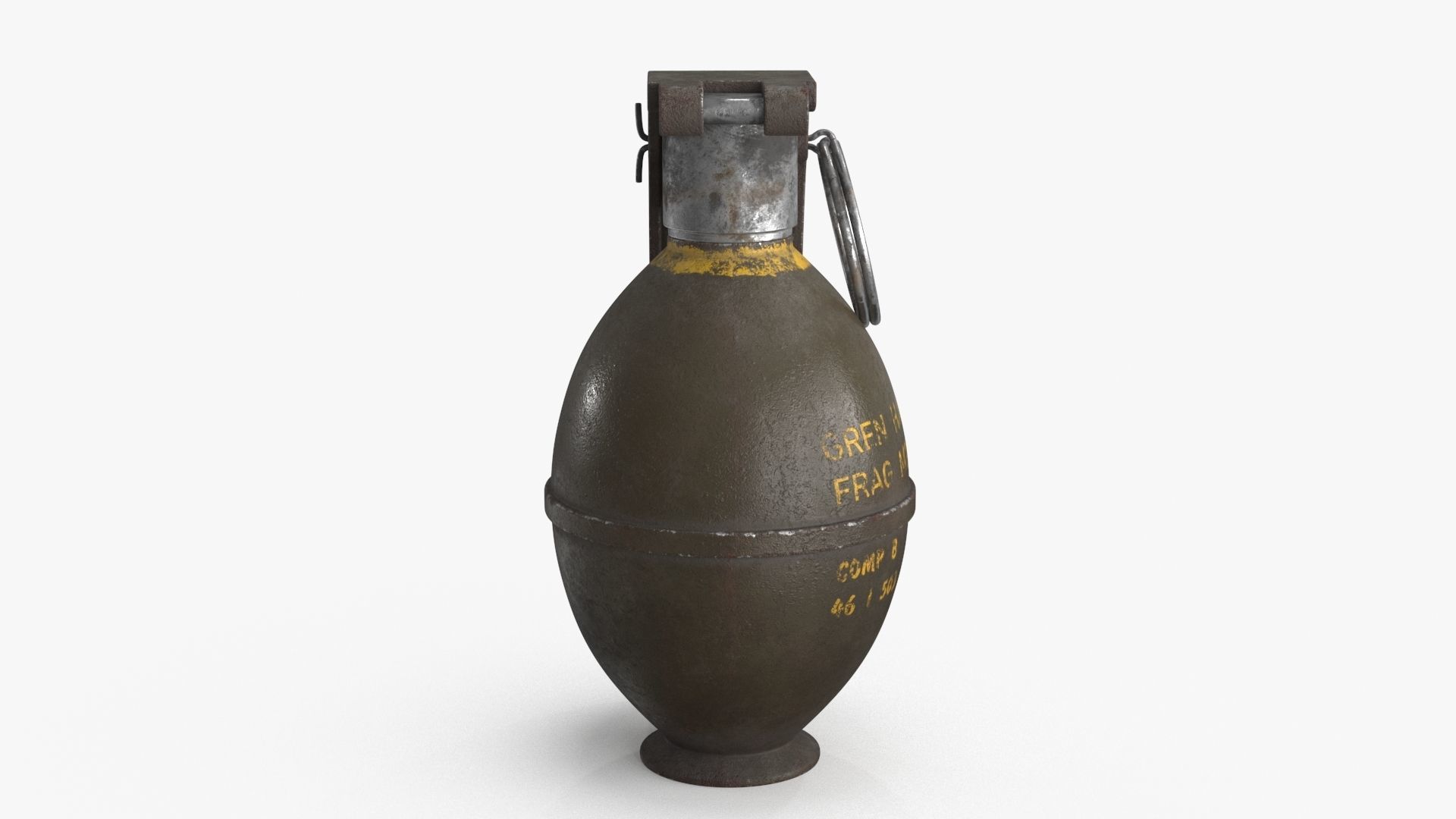 Hand Grenade v3 Low-poly 3D model_9