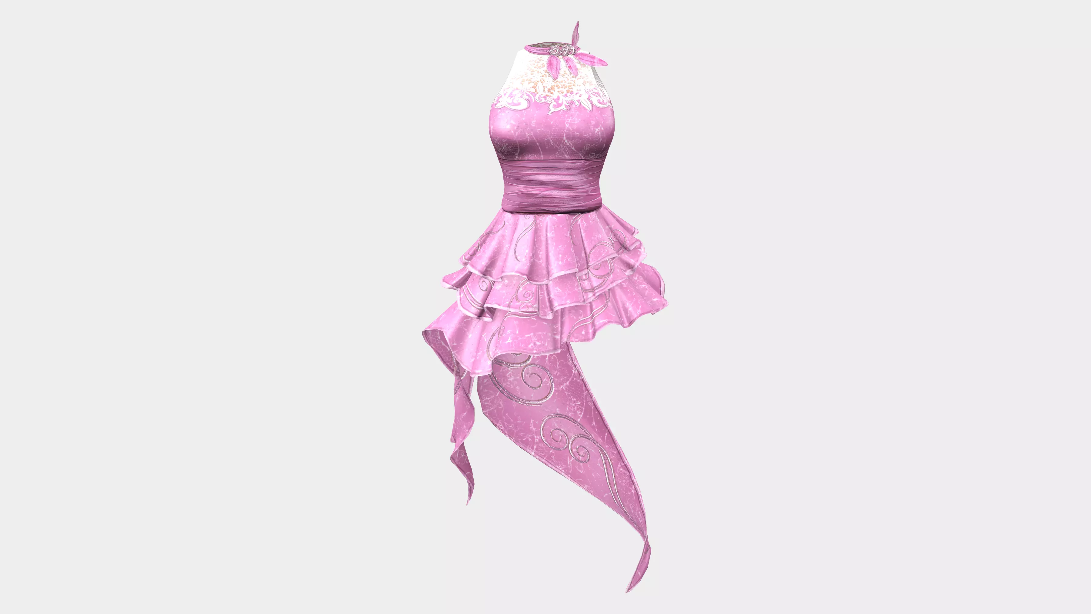 Harper Girl Dress Low-poly 3D model