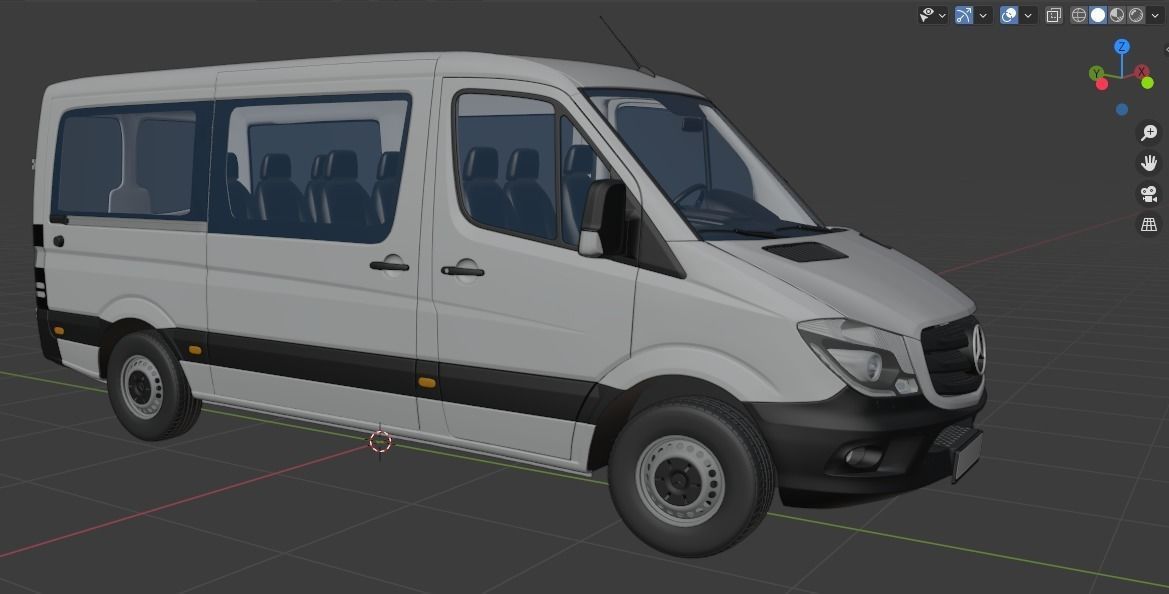Mercedes-Benz Sprinter 2015 Minibus L2H1 3D model_22