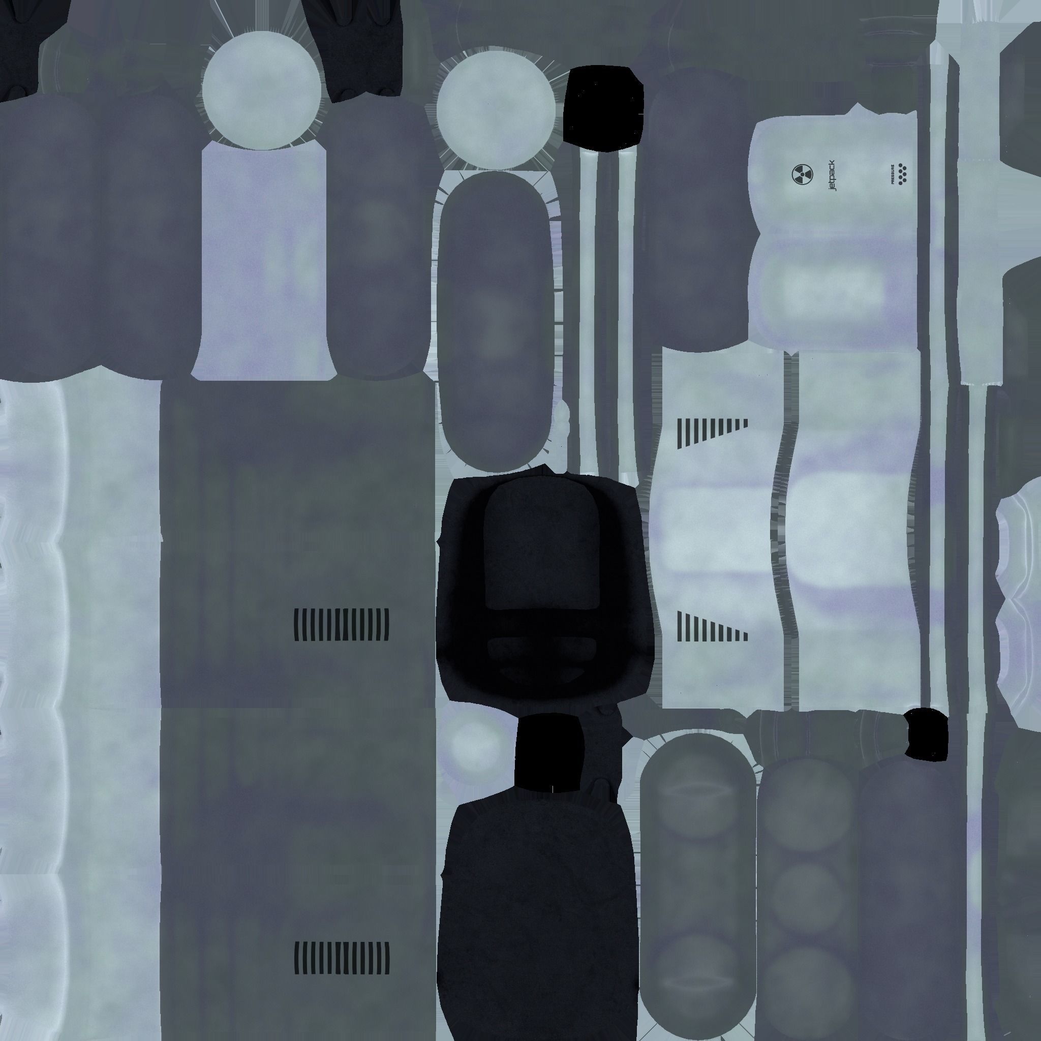 Jetpack E06 Chrome - SciFi Character Design Low-poly 3D model_25