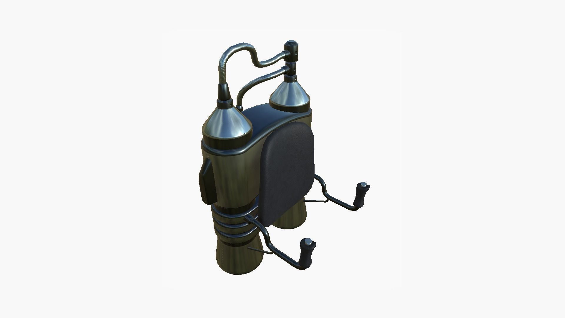 Jetpack E06 Chrome - SciFi Character Design Low-poly 3D model_2