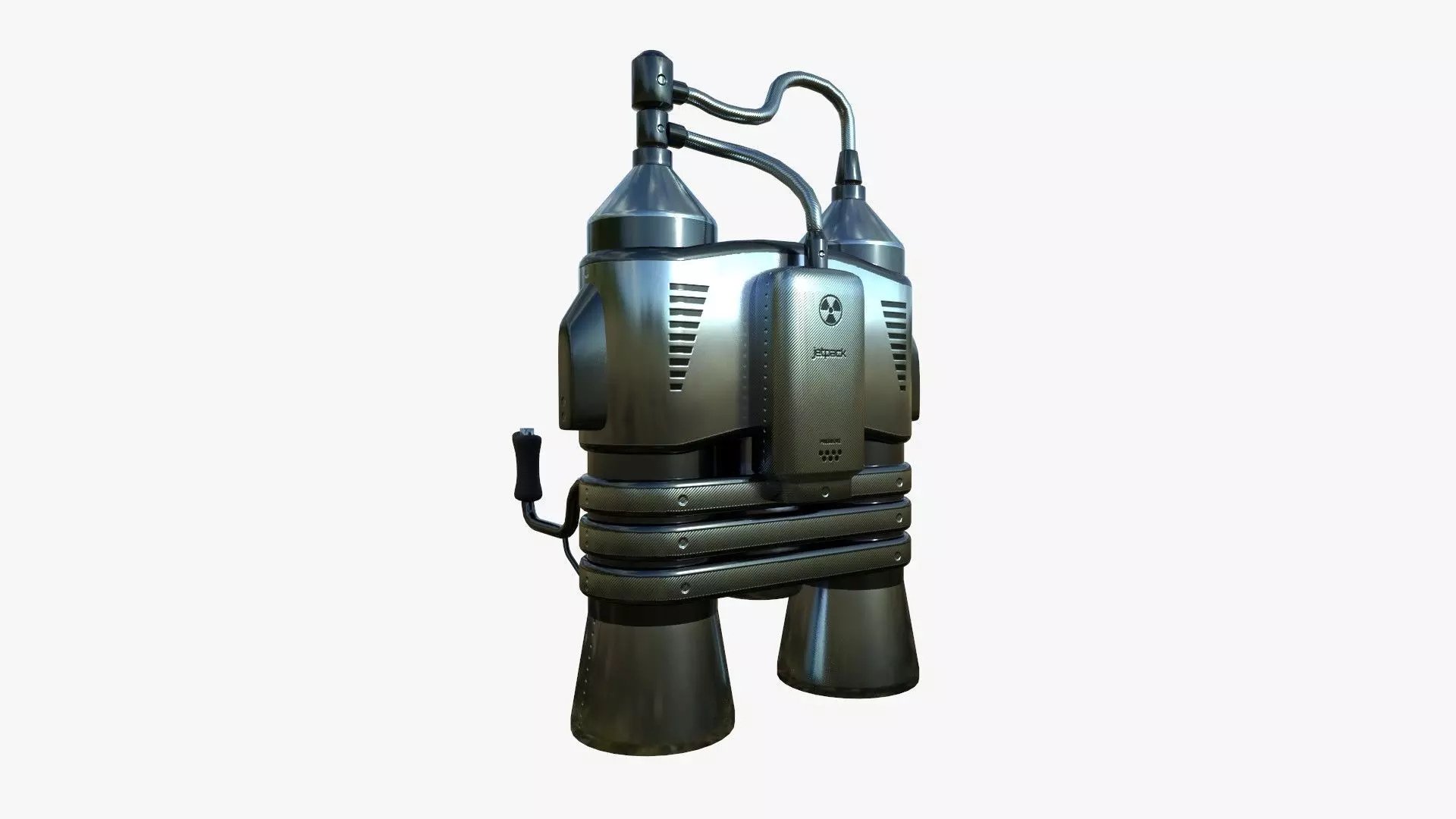 Jetpack E06 Chrome - SciFi Character Design Low-poly 3D model_0