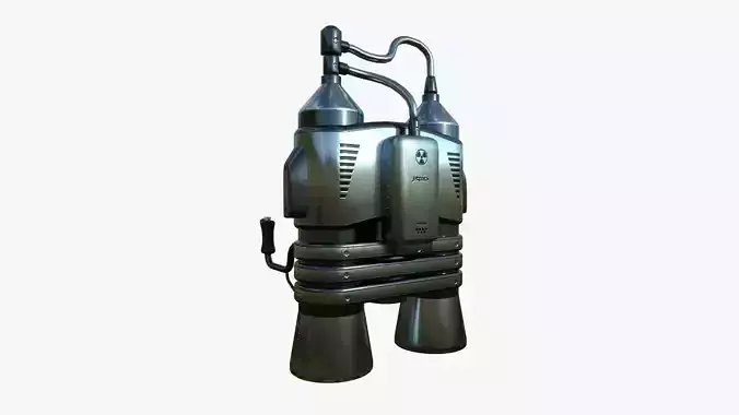 Jetpack E06 Chrome - SciFi Character Design Low-poly 3D model