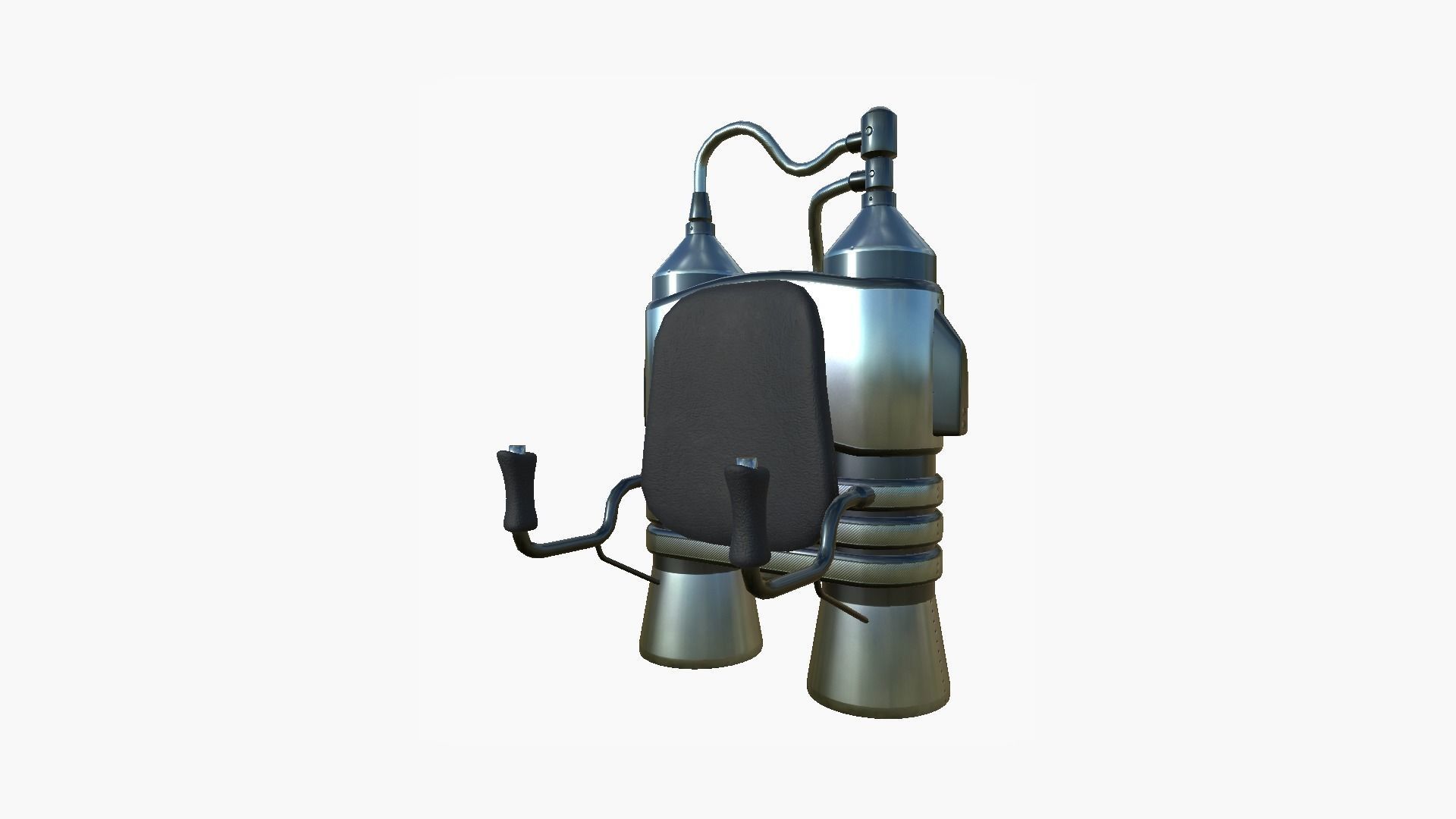 Jetpack E06 Chrome - SciFi Character Design Low-poly 3D model_1