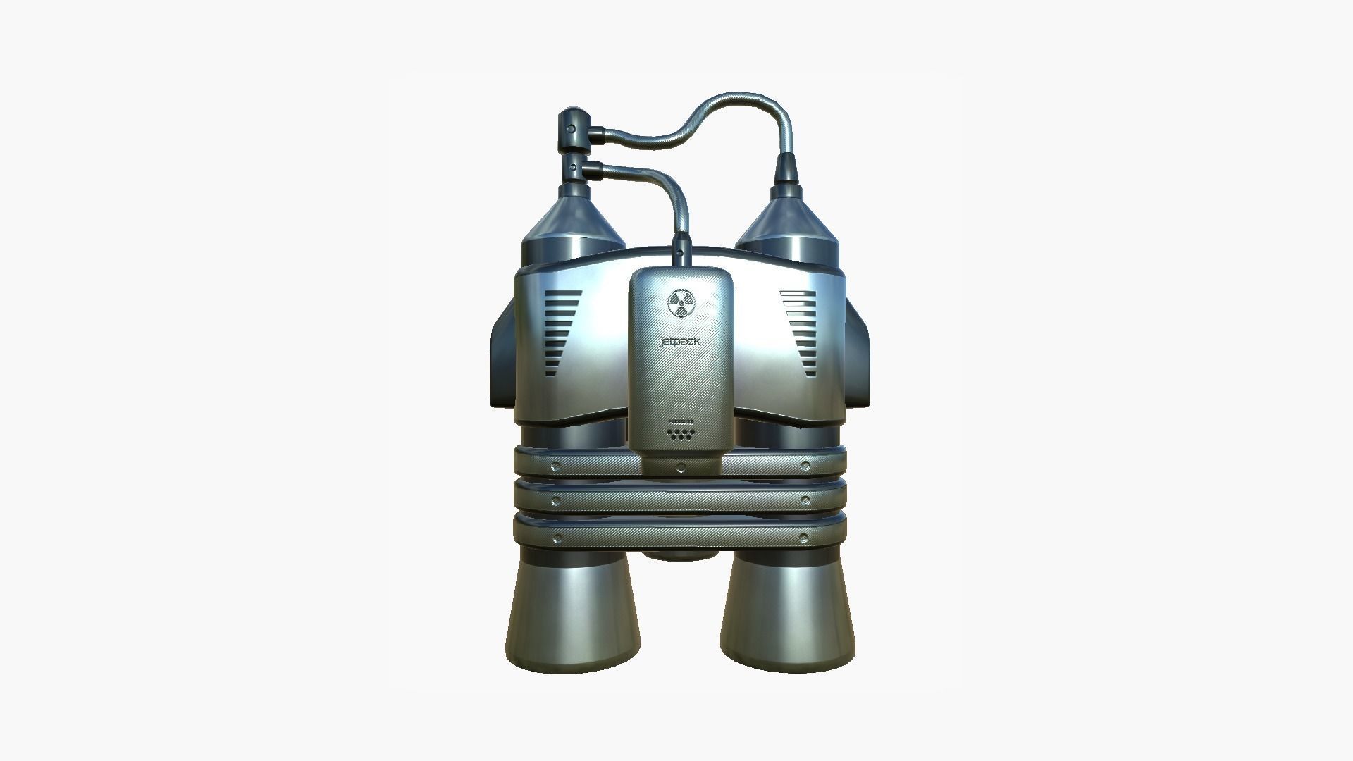 Jetpack E06 Chrome - SciFi Character Design Low-poly 3D model_3
