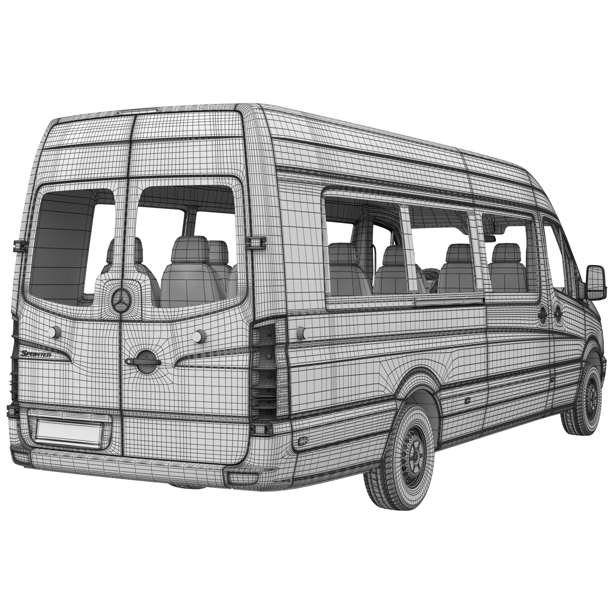 Mercedes-Benz Sprinter Minibus L4H2 3D model_14