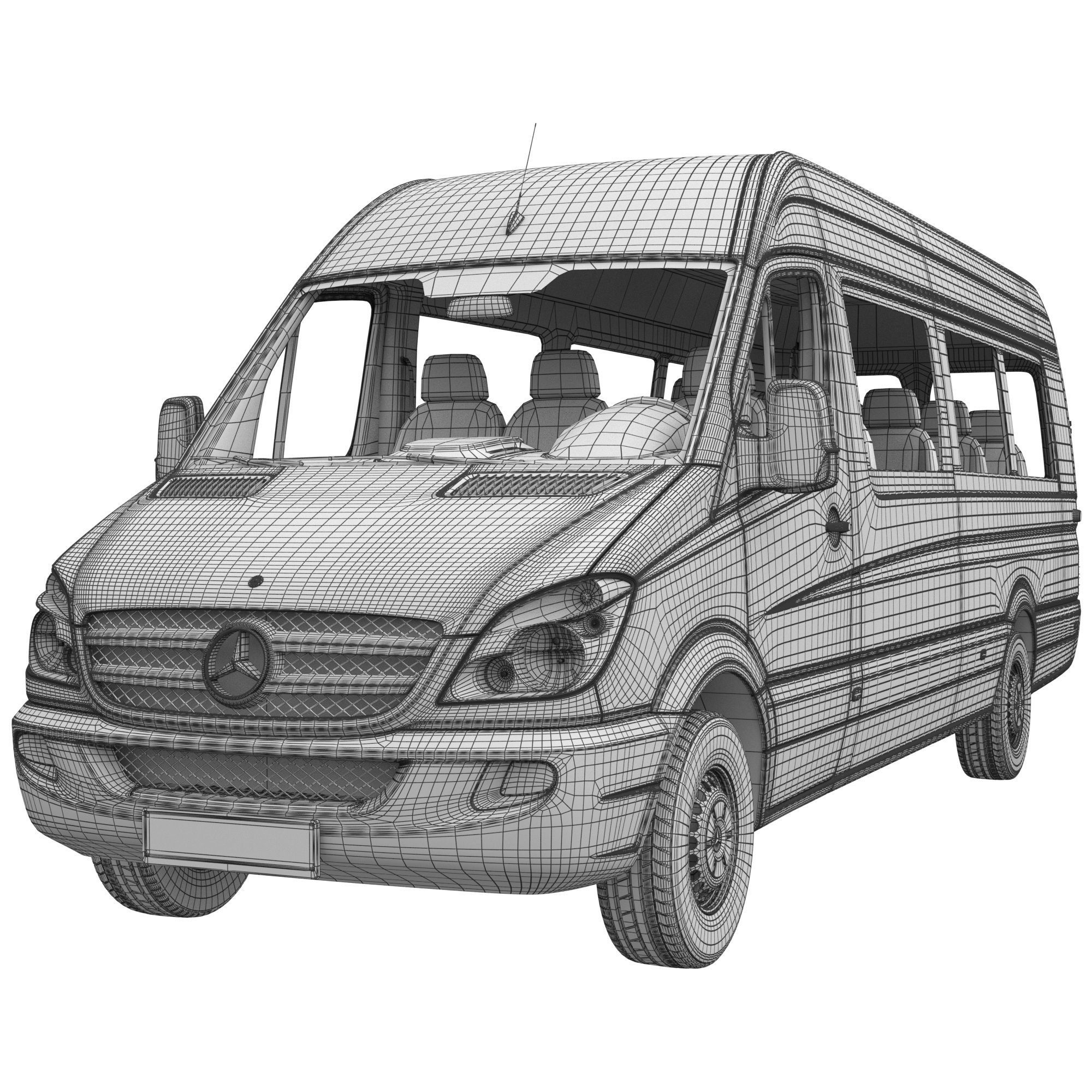 Mercedes-Benz Sprinter Minibus L4H2 3D model_15