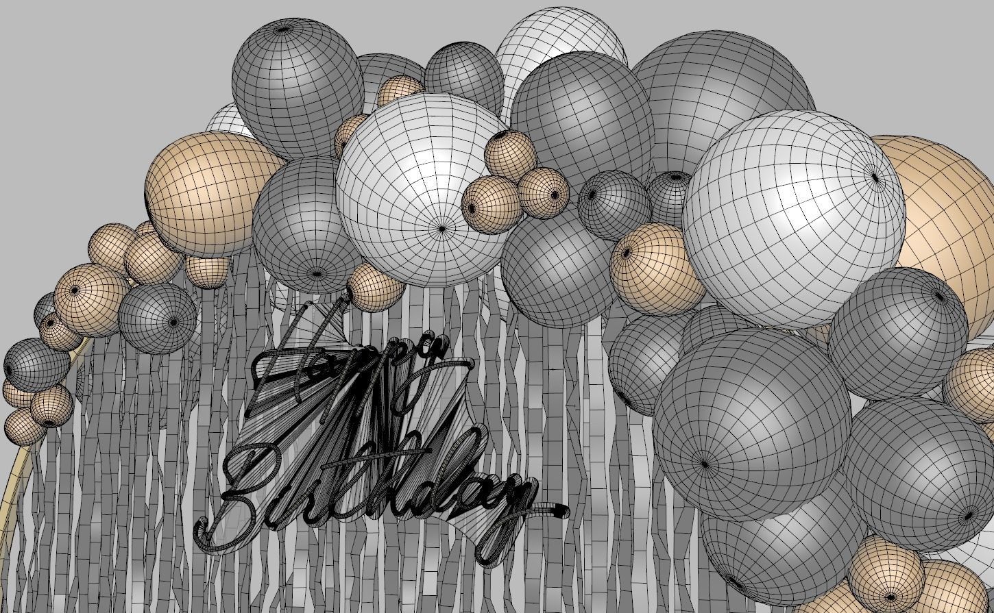 Balloon Arch 2 3D model_7