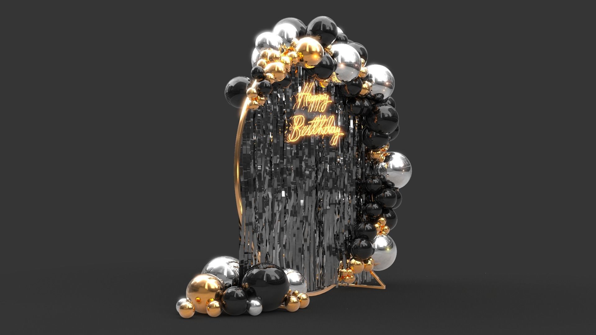 Balloon Arch 2 3D model_5