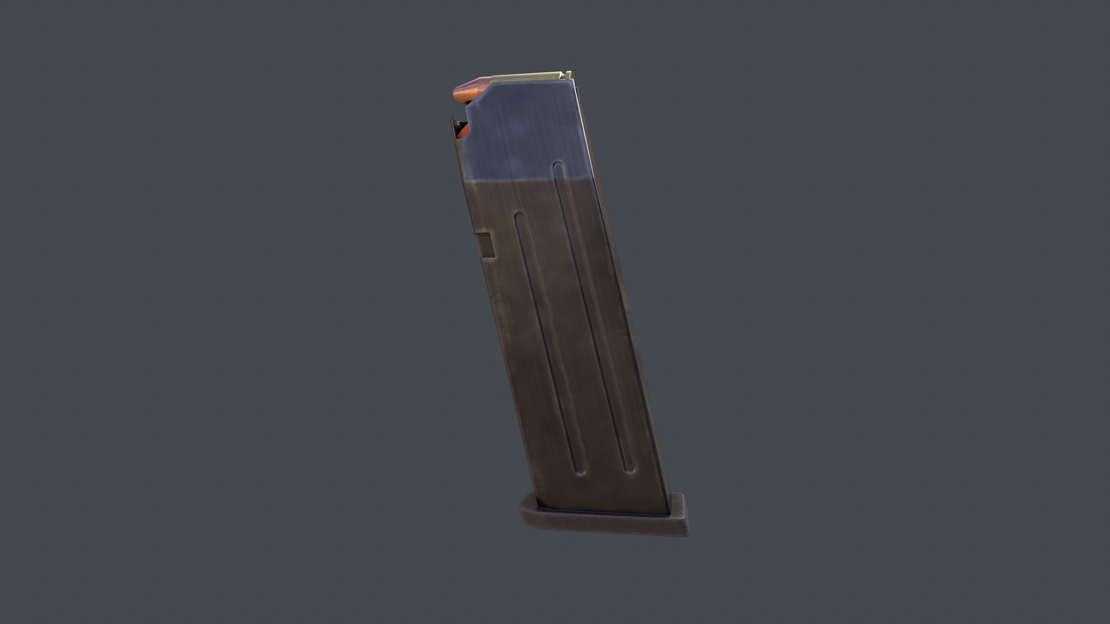 Pistol Long Range Coyote and Silencer Low-poly 3D model_23