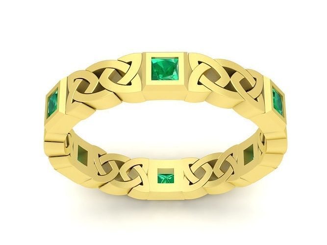 simple diamond band ring for women 3890 3D print model