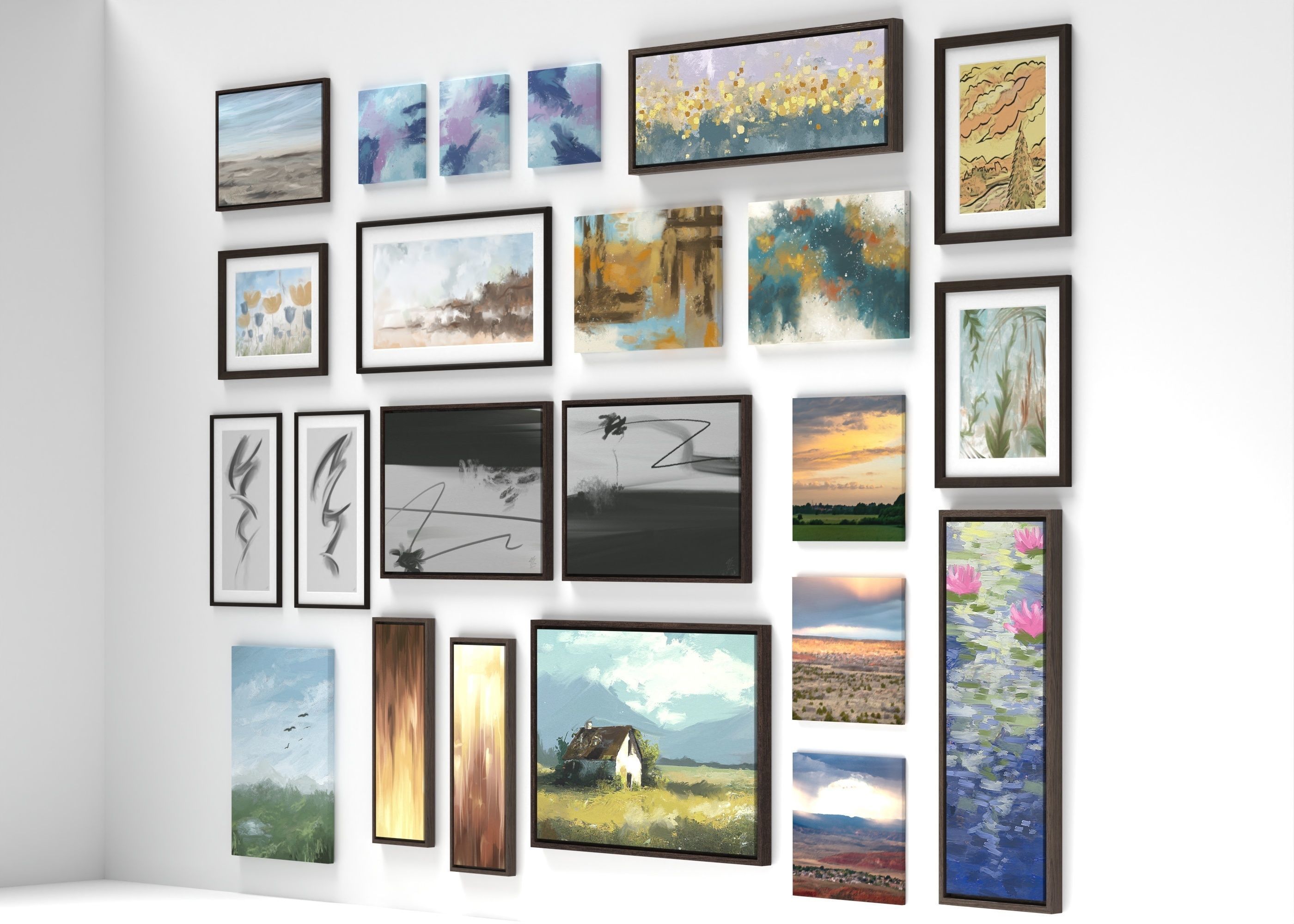 Painting Artwork Pack 3D model_2