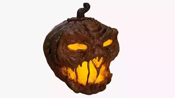 Pumpkin halloween with glowing eyes