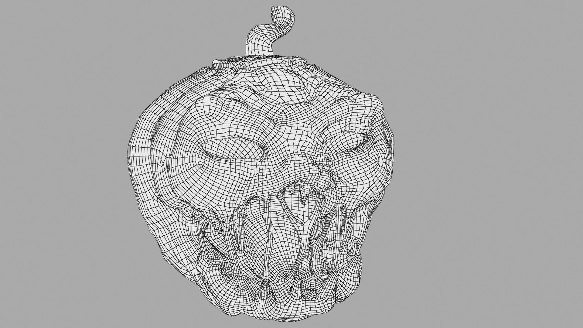 Pumpkin halloween with glowing eyes Low-poly 3D model_23