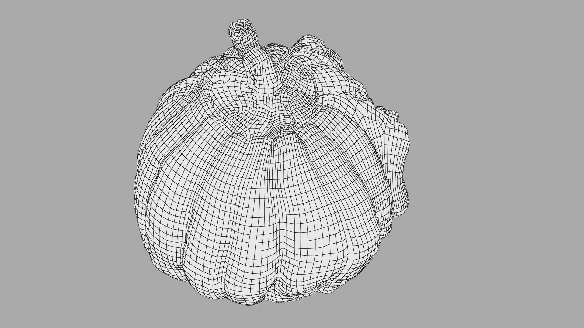 Pumpkin halloween with glowing eyes Low-poly 3D model_30