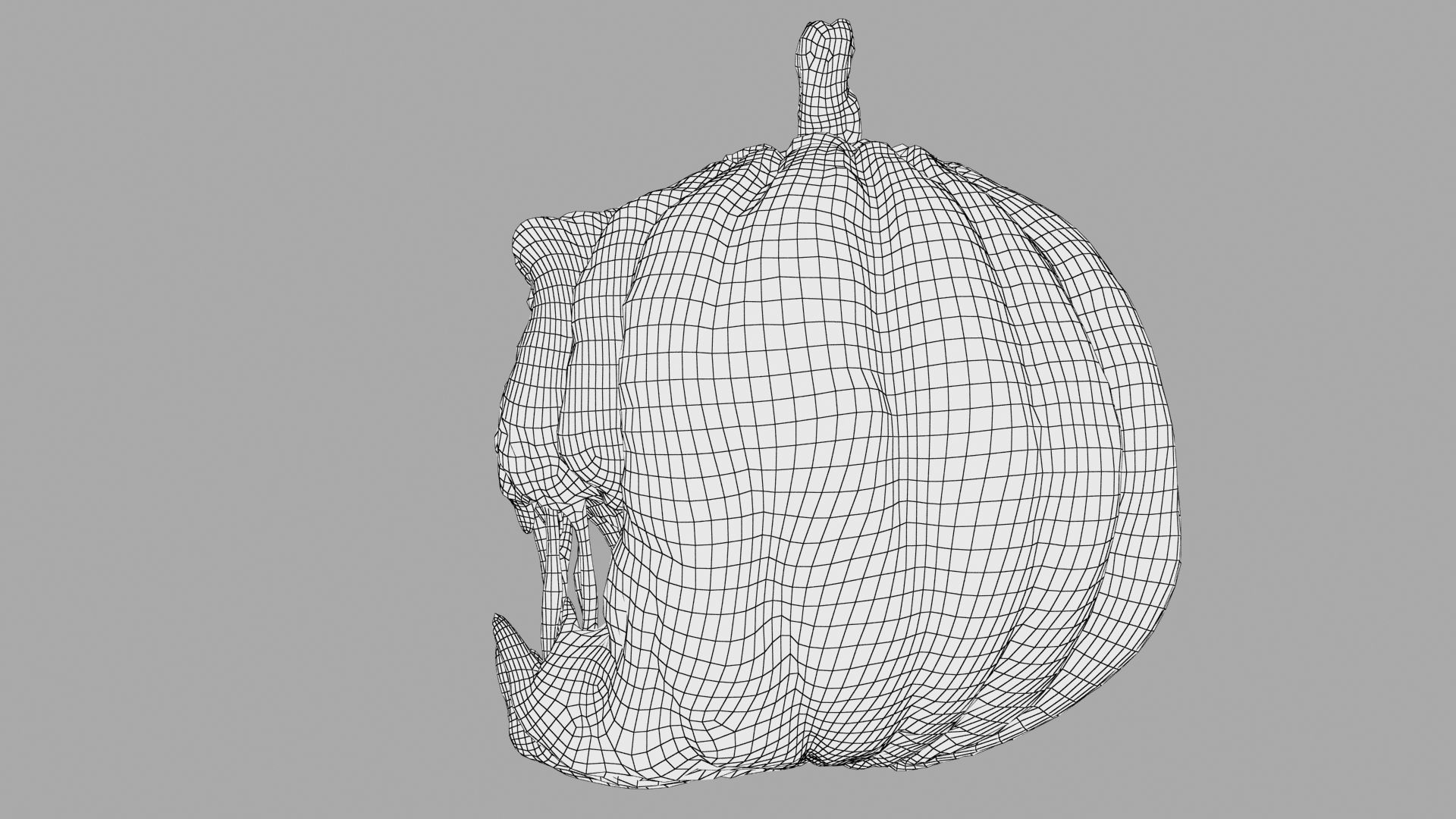 Pumpkin halloween with glowing eyes Low-poly 3D model_33