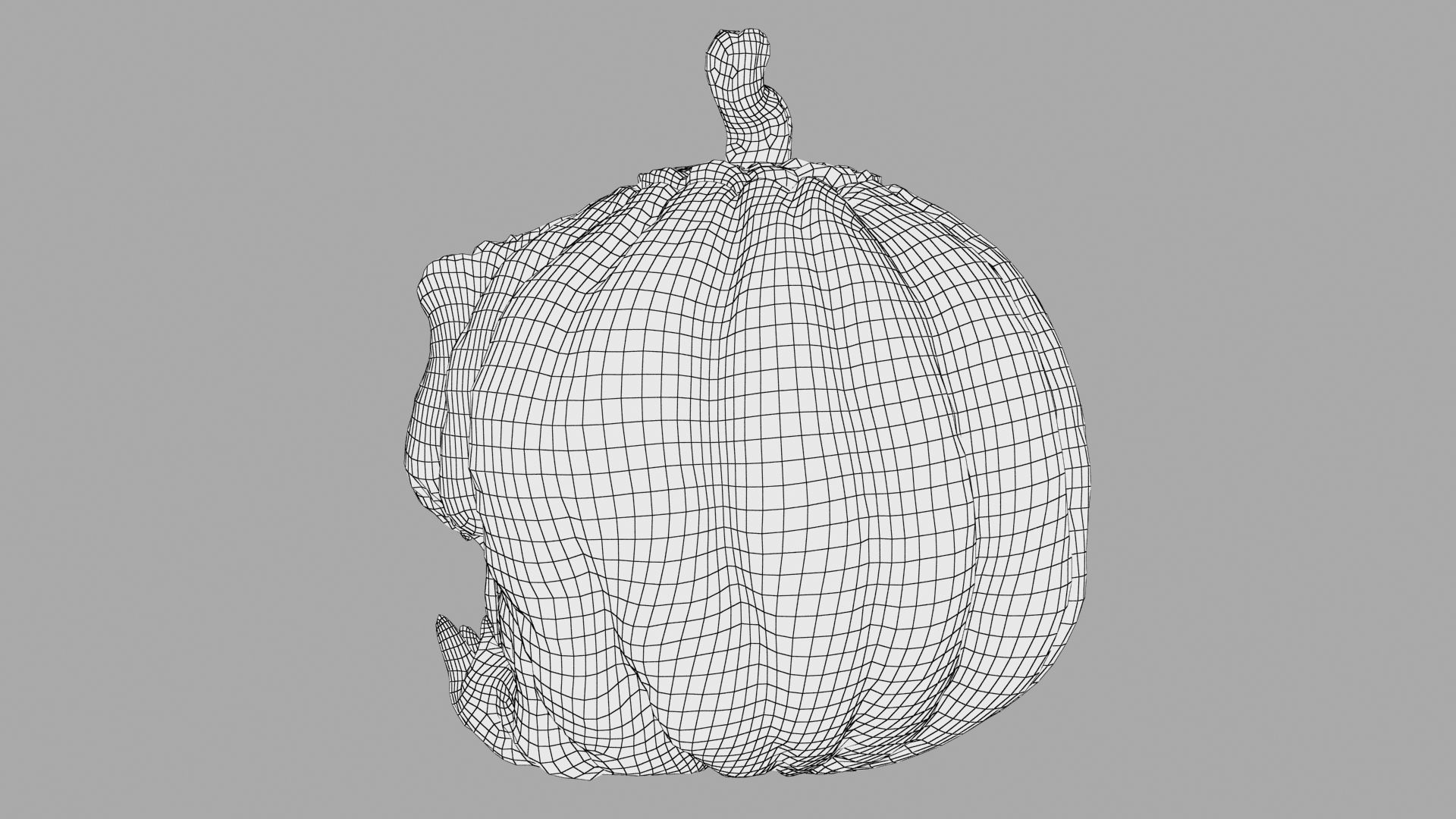 Pumpkin halloween with glowing eyes Low-poly 3D model_26