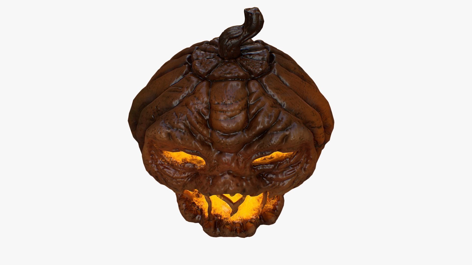 Pumpkin halloween with glowing eyes Low-poly 3D model_10