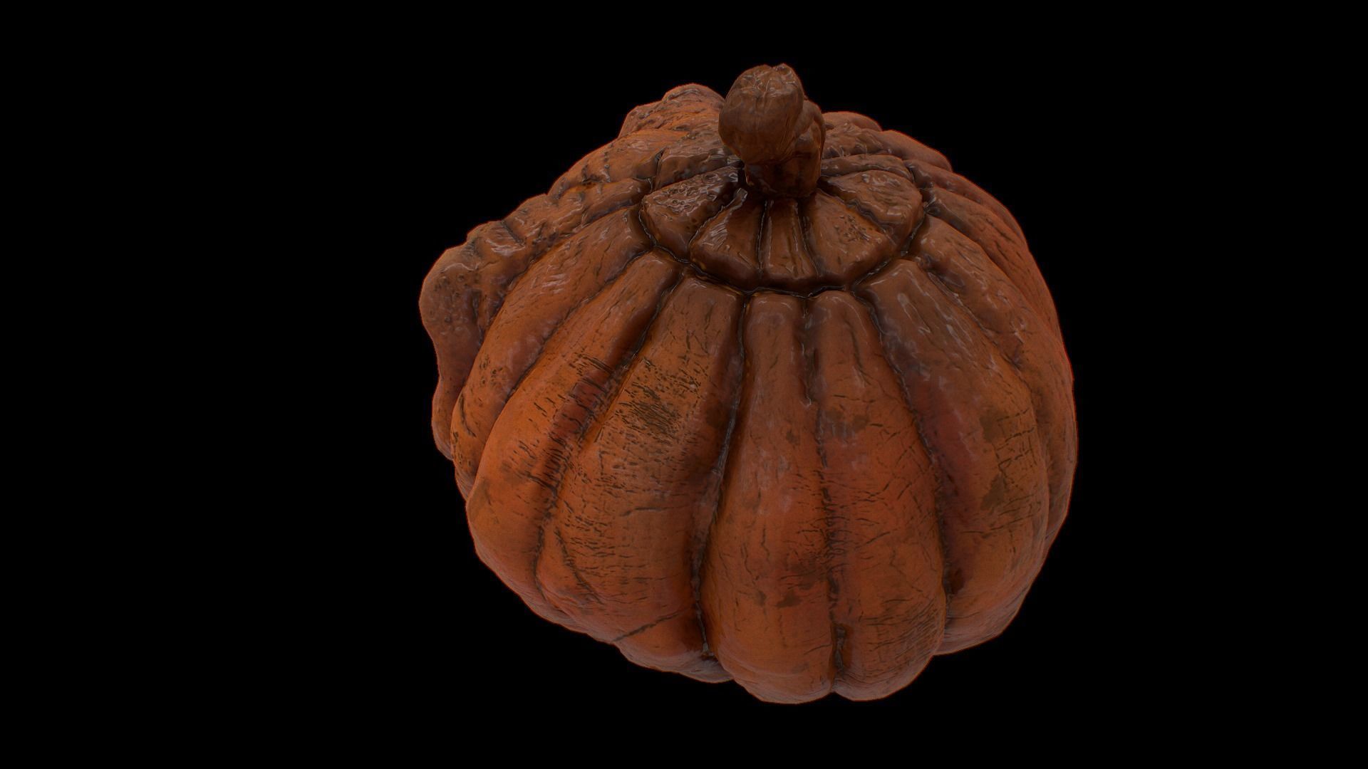 Pumpkin halloween with glowing eyes Low-poly 3D model_17
