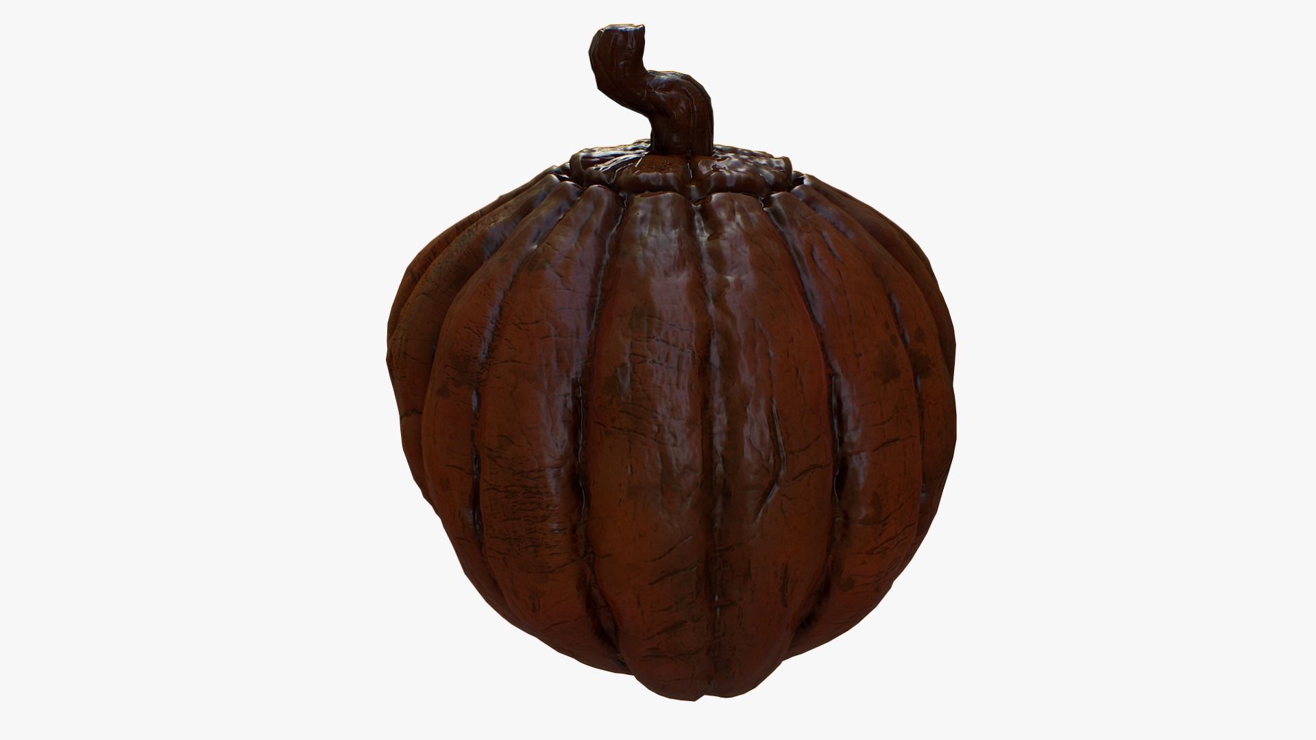 Pumpkin halloween with glowing eyes Low-poly 3D model_6