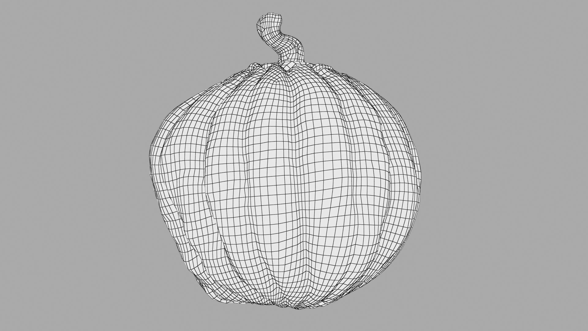 Pumpkin halloween with glowing eyes Low-poly 3D model_27