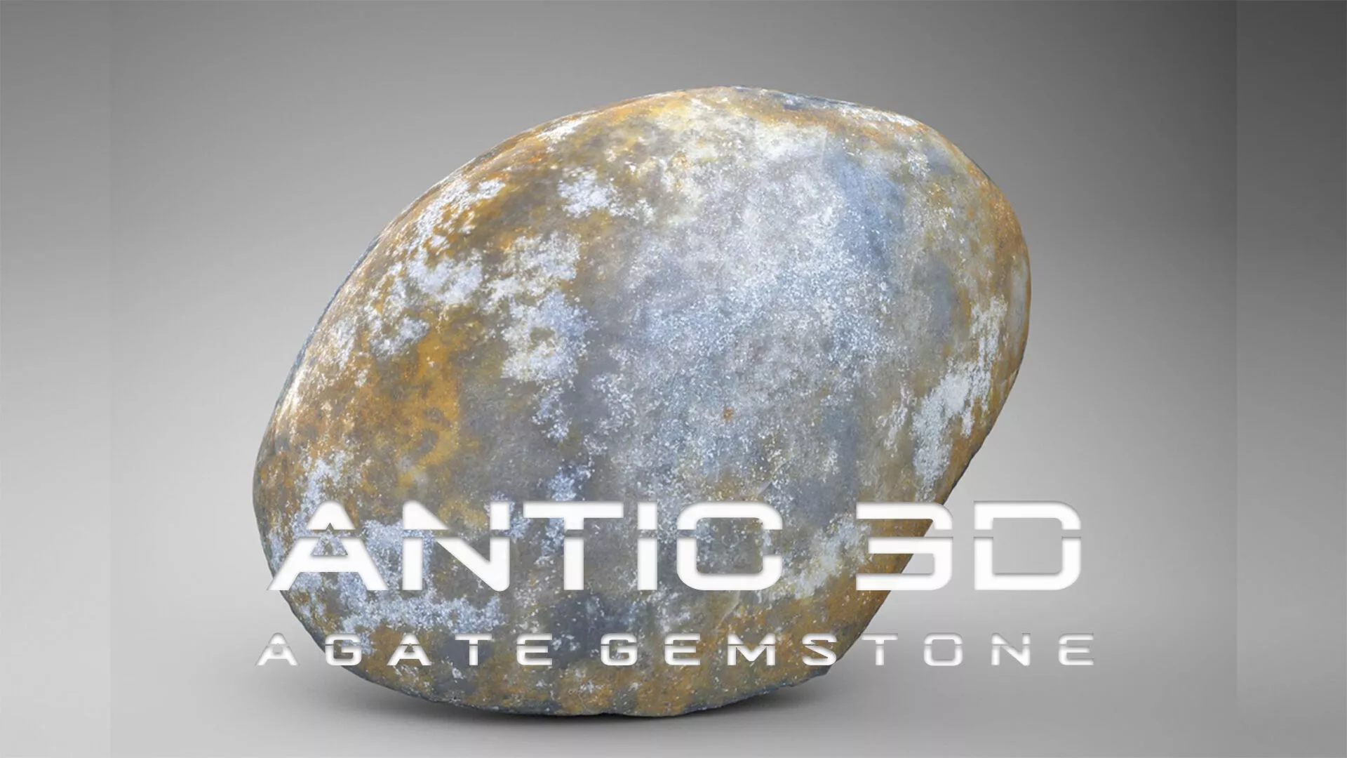Agate gemstone Low-poly 3D model