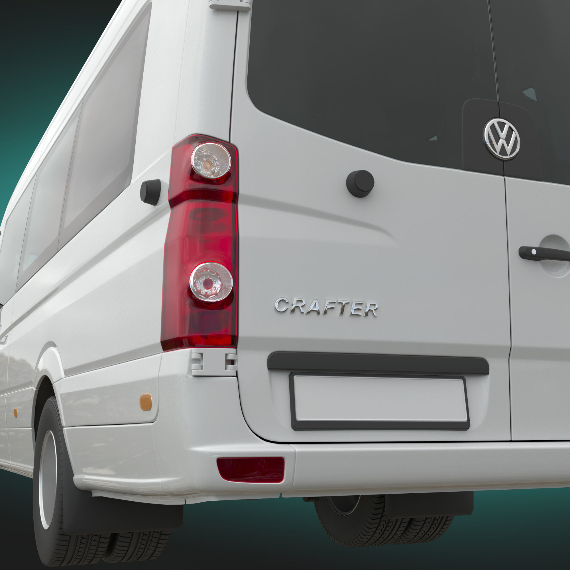 VW Crafter 2011 minibus MAXI 3D model_3