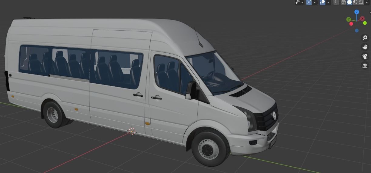 VW Crafter 2011 minibus MAXI 3D model_22