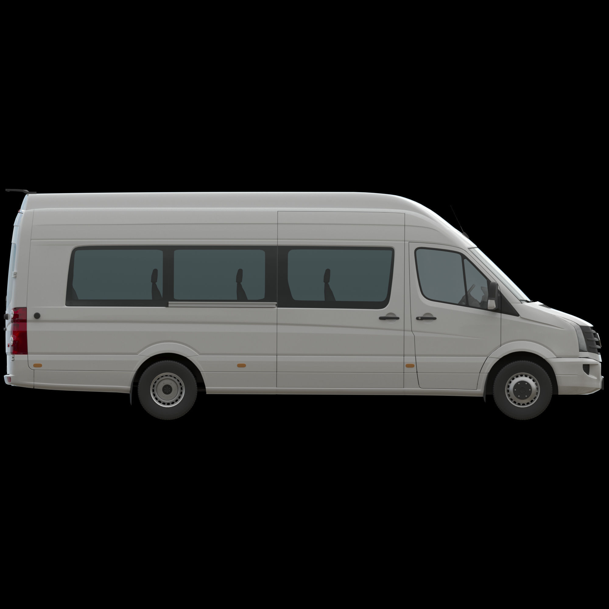 VW Crafter 2011 minibus MAXI 3D model_9